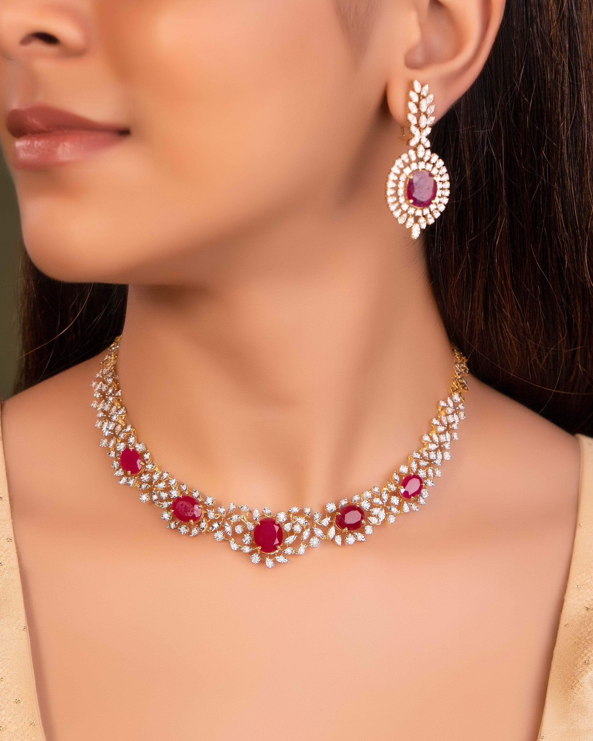 Chaitali Diamond Long Earrings