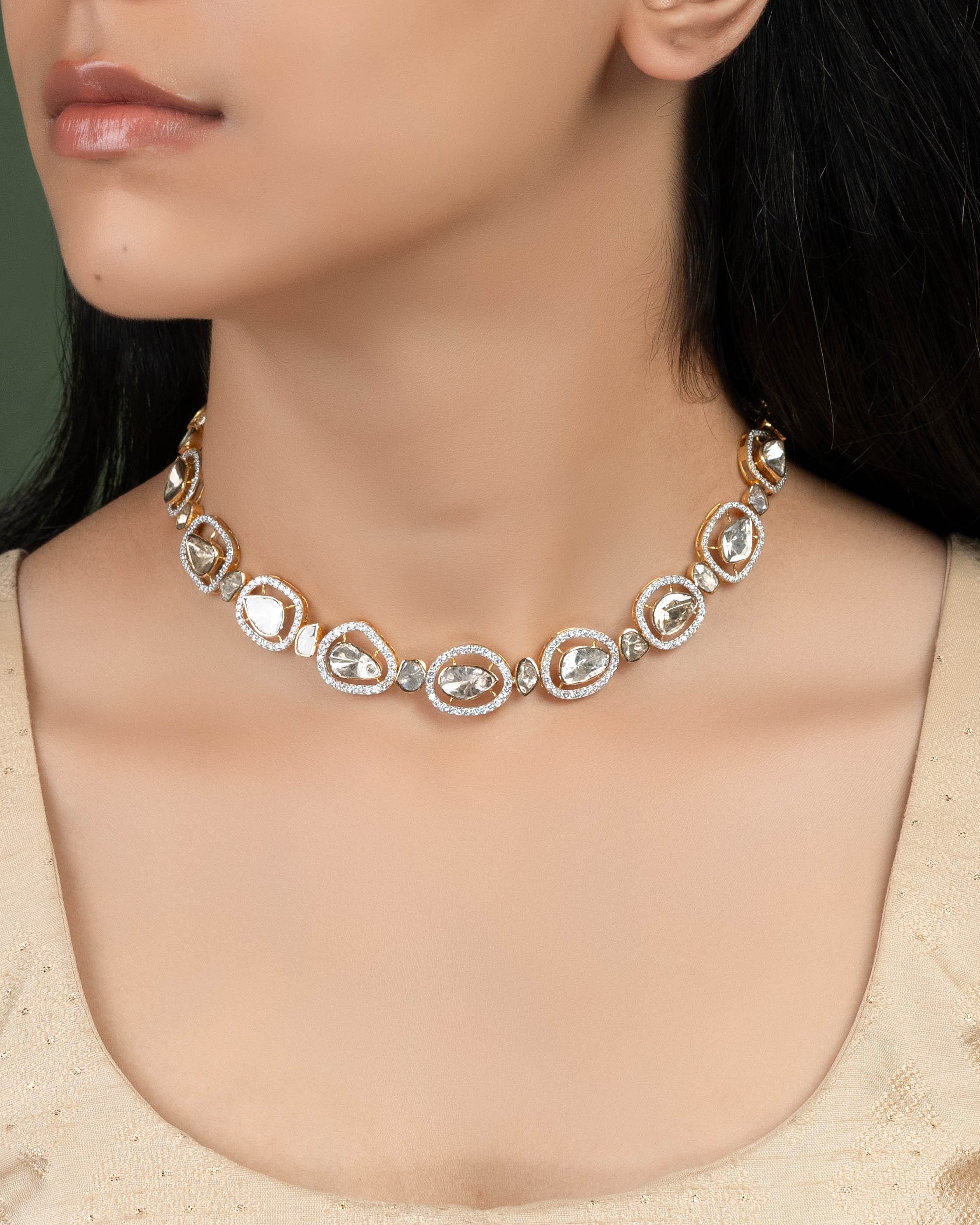 Sakina Polki And Diamond Necklace