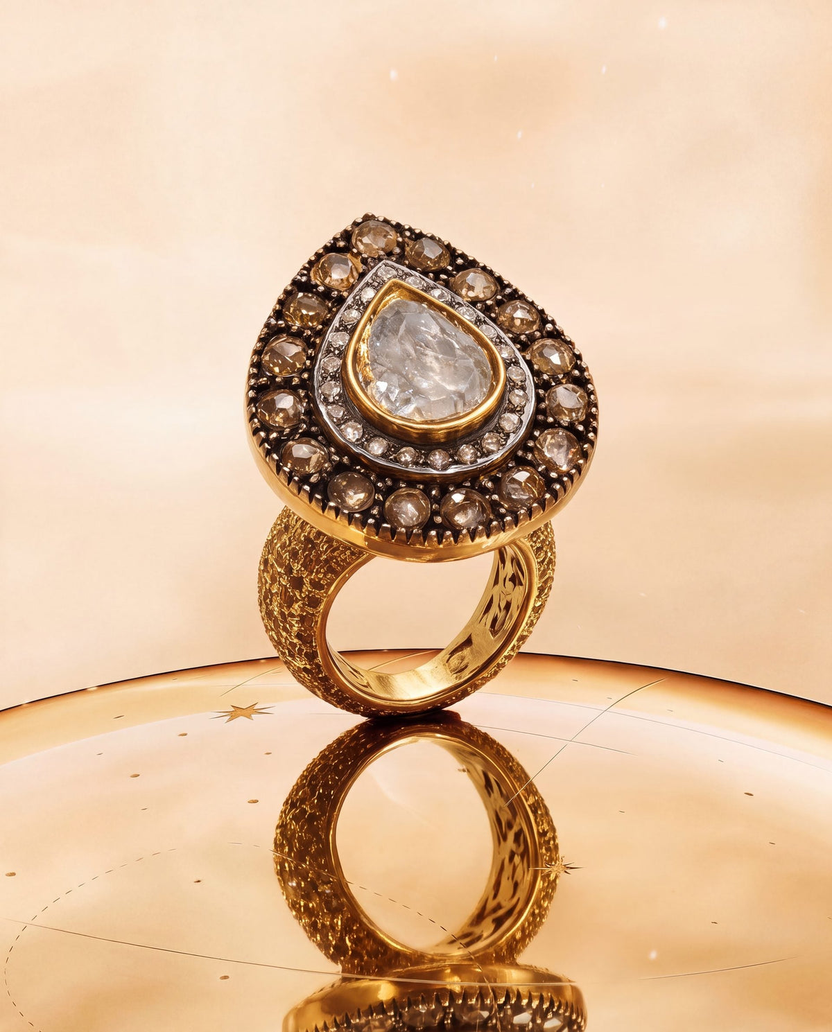 Dhriti Polki And Diamond Ring