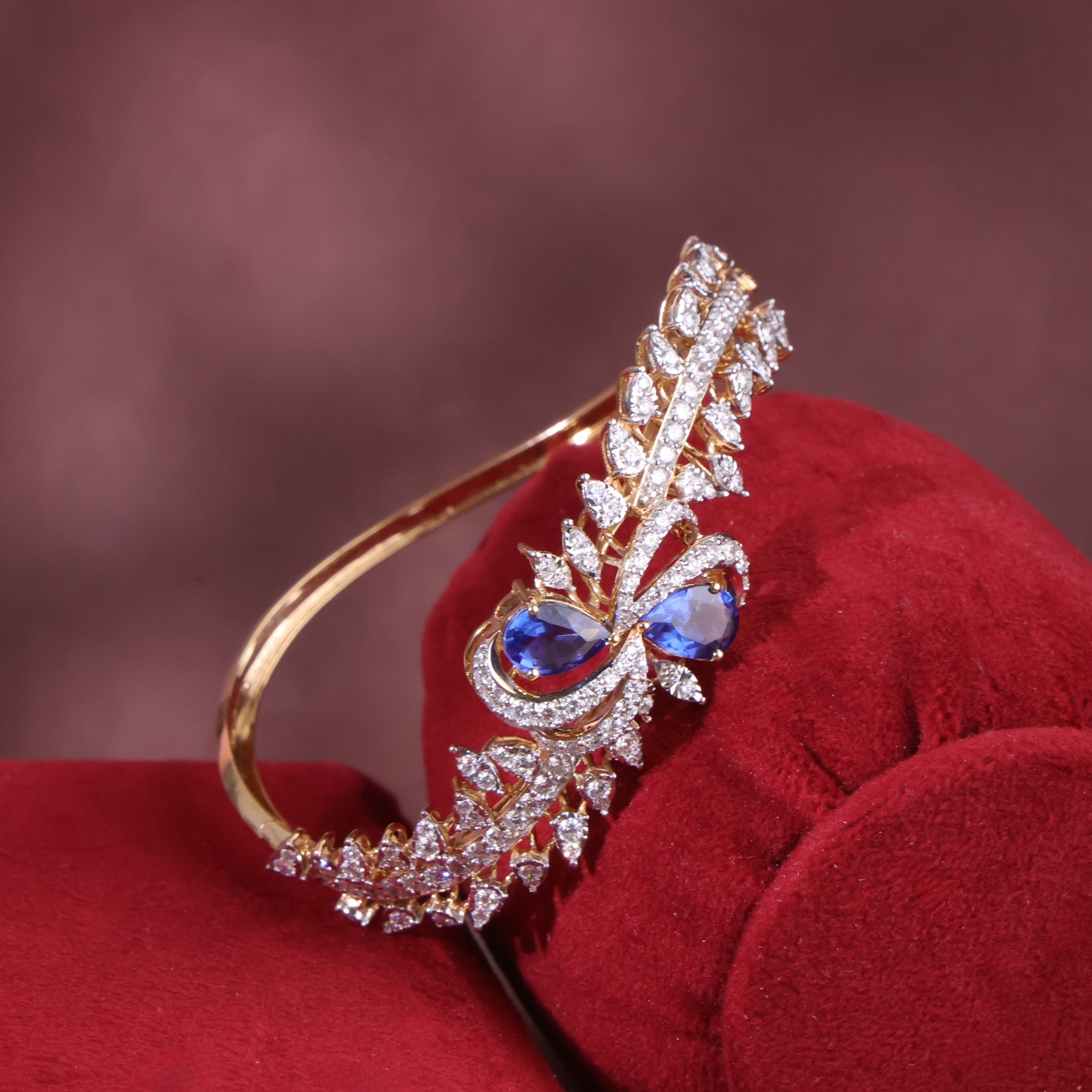 Sapphire Diamond Bangle