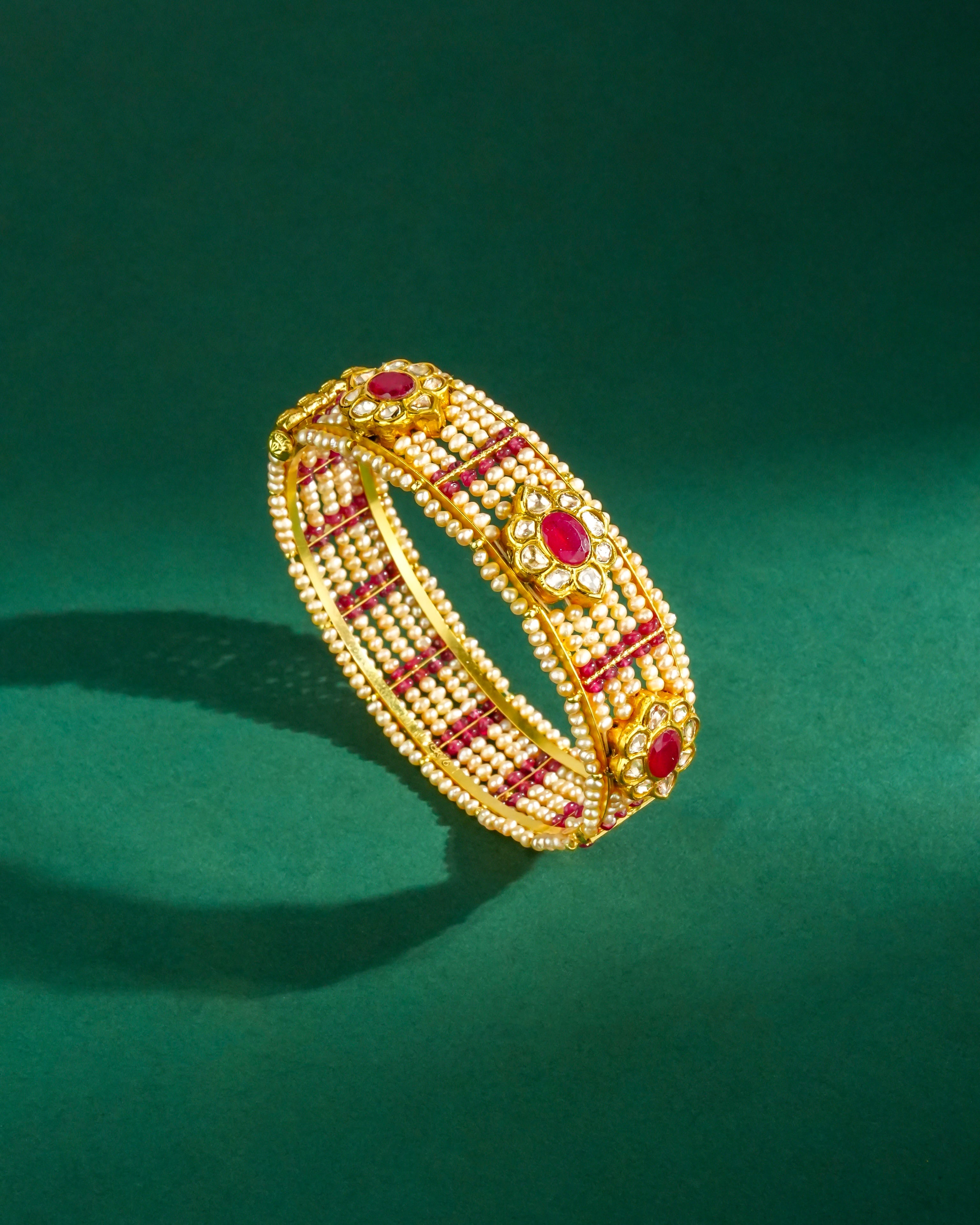 Anisha Polki And Diamond Bangle