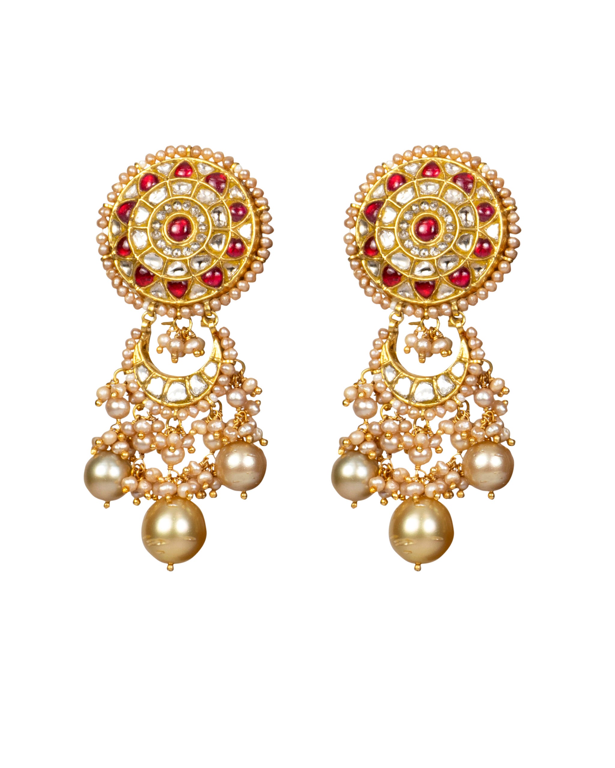 Khushali Choker And Lavanya Chandbalis Polki Set