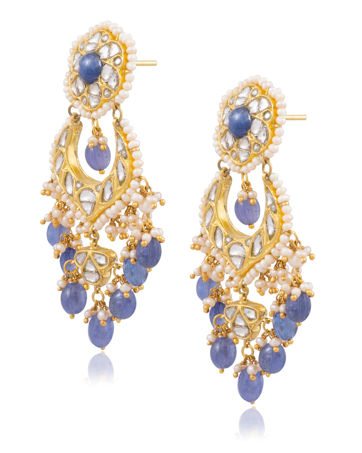 Vedantu Necklace and Lakshi Chandbalis Polki Set