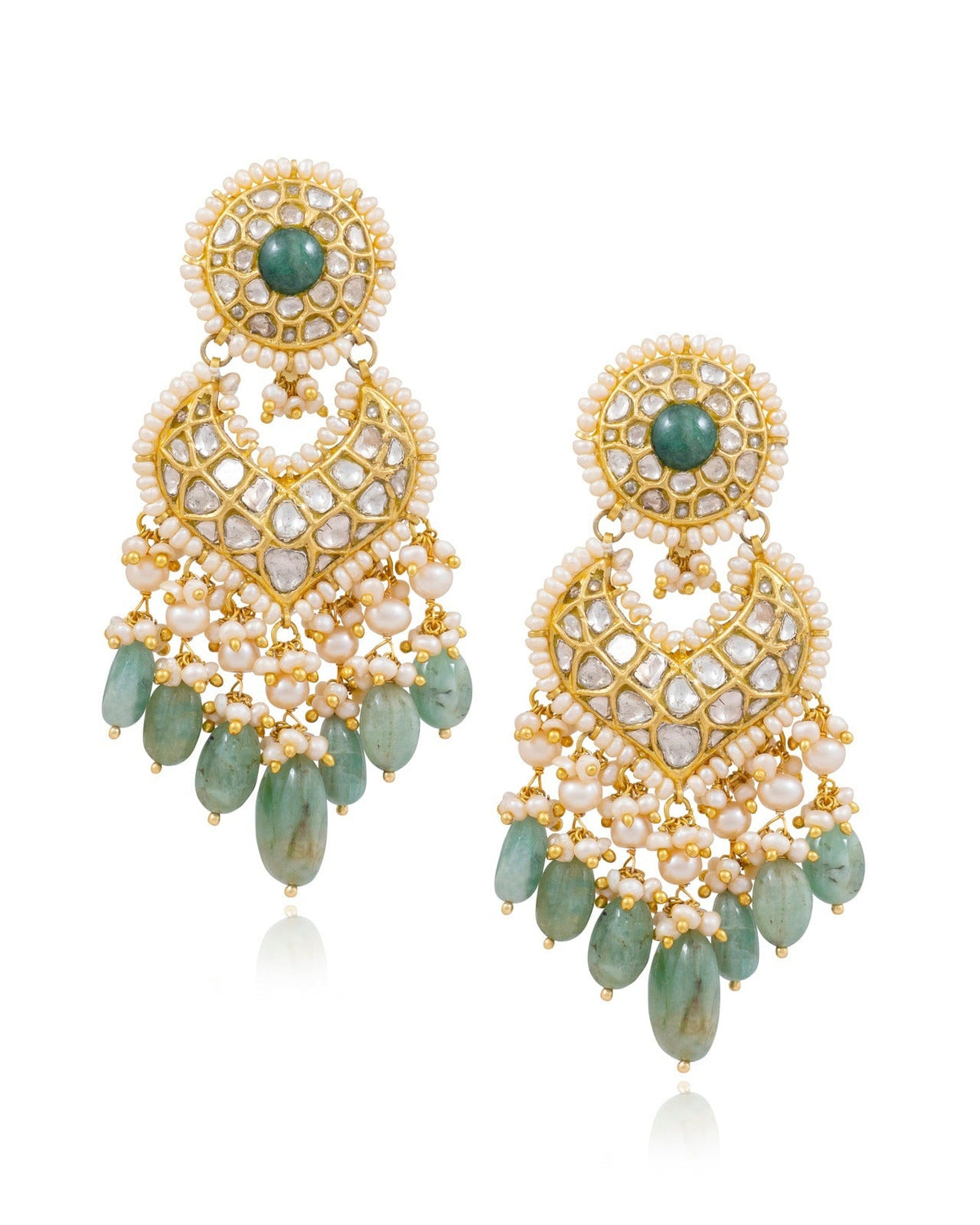 Easti Necklace and Deepa Chandbalis Polki Set