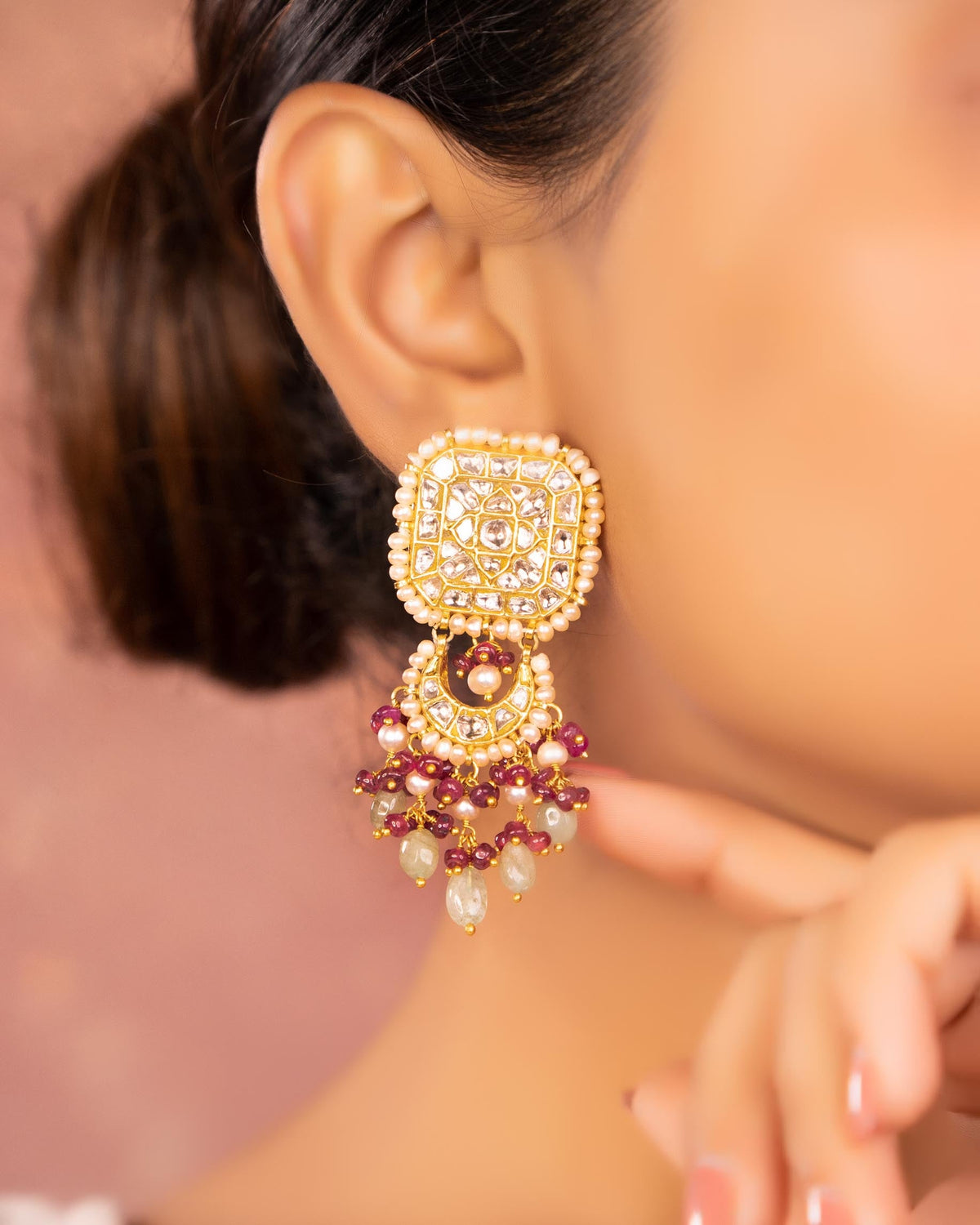 Advita Choker And Tanaz Chandbalis Polki Set