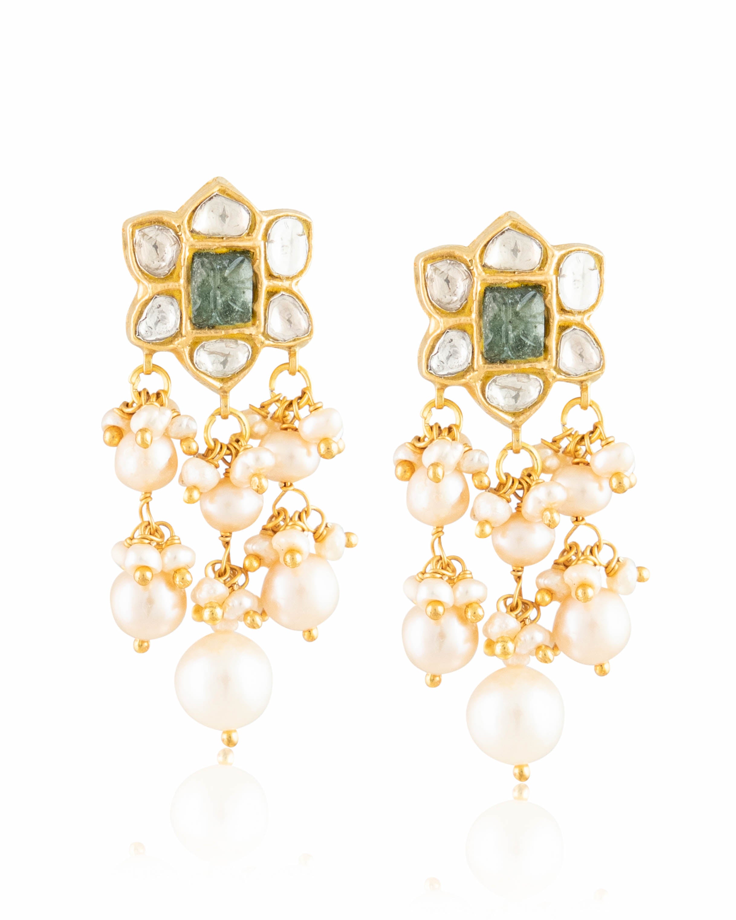 Laiba Necklace And Leena Tops Polki Set