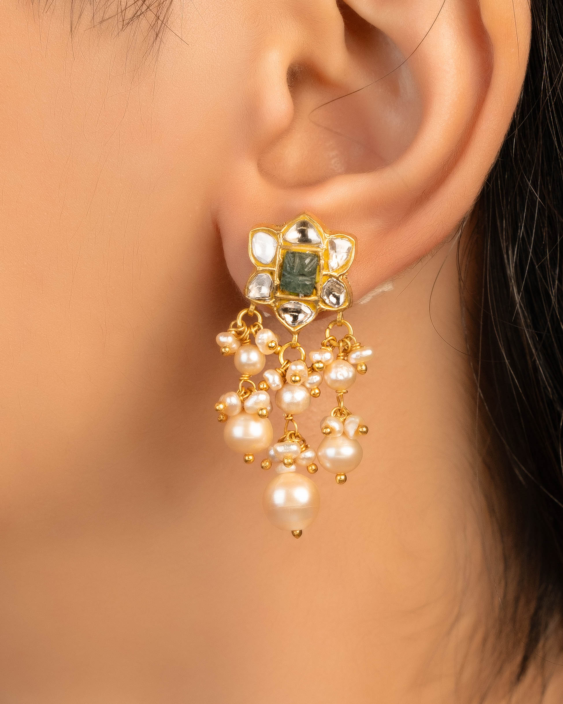 Laiba Necklace And Leena Tops Polki Set