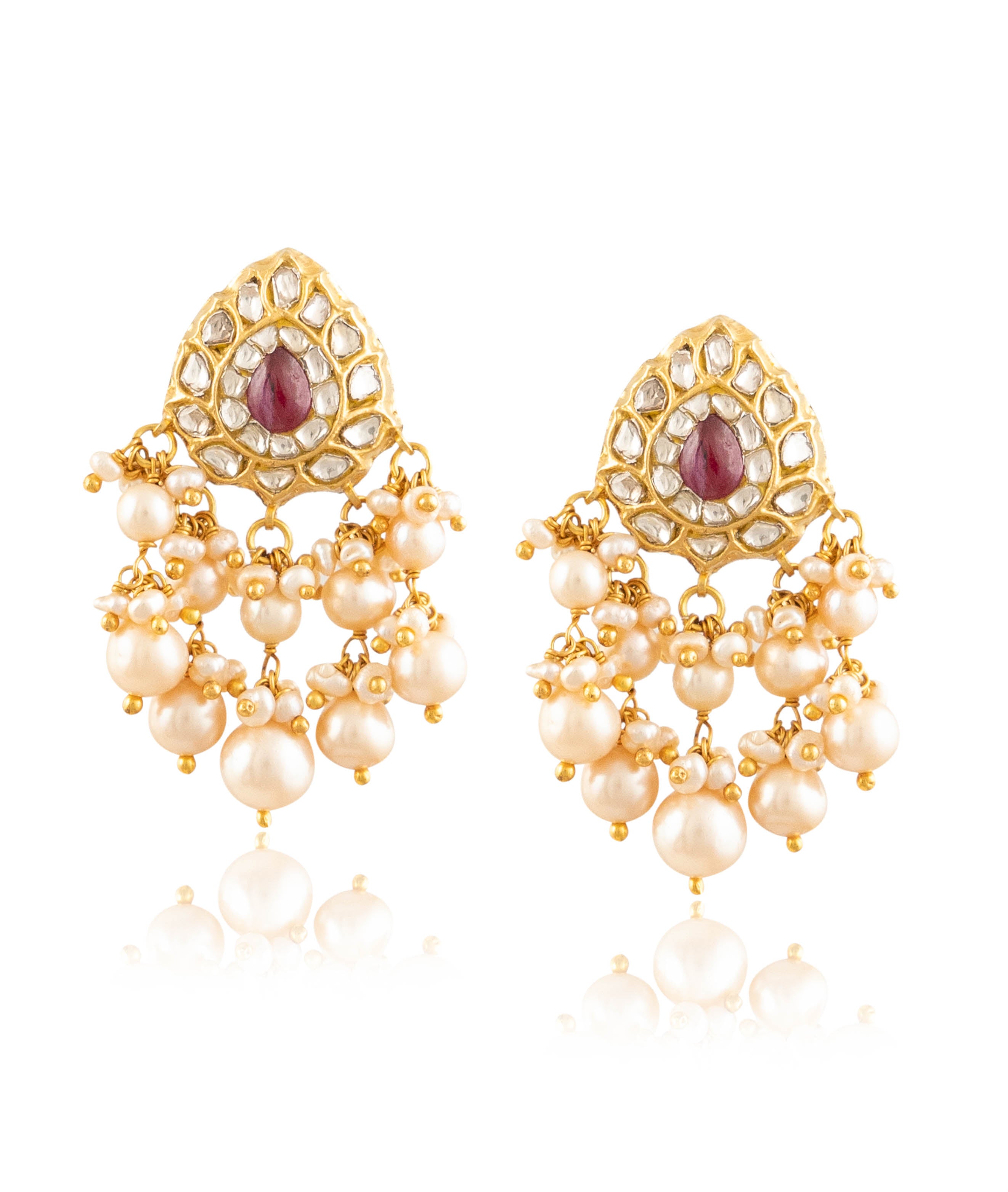 Manvika Necklace And Neeliya Tops Polki Set