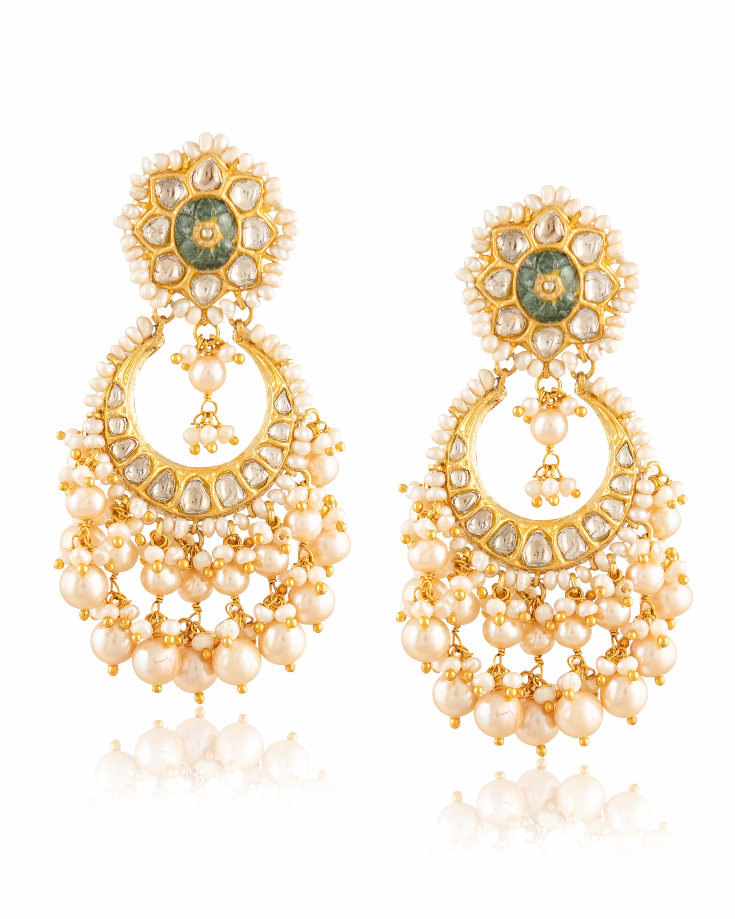 Shukrima Necklace And Tejal Chandbalis Polki Set