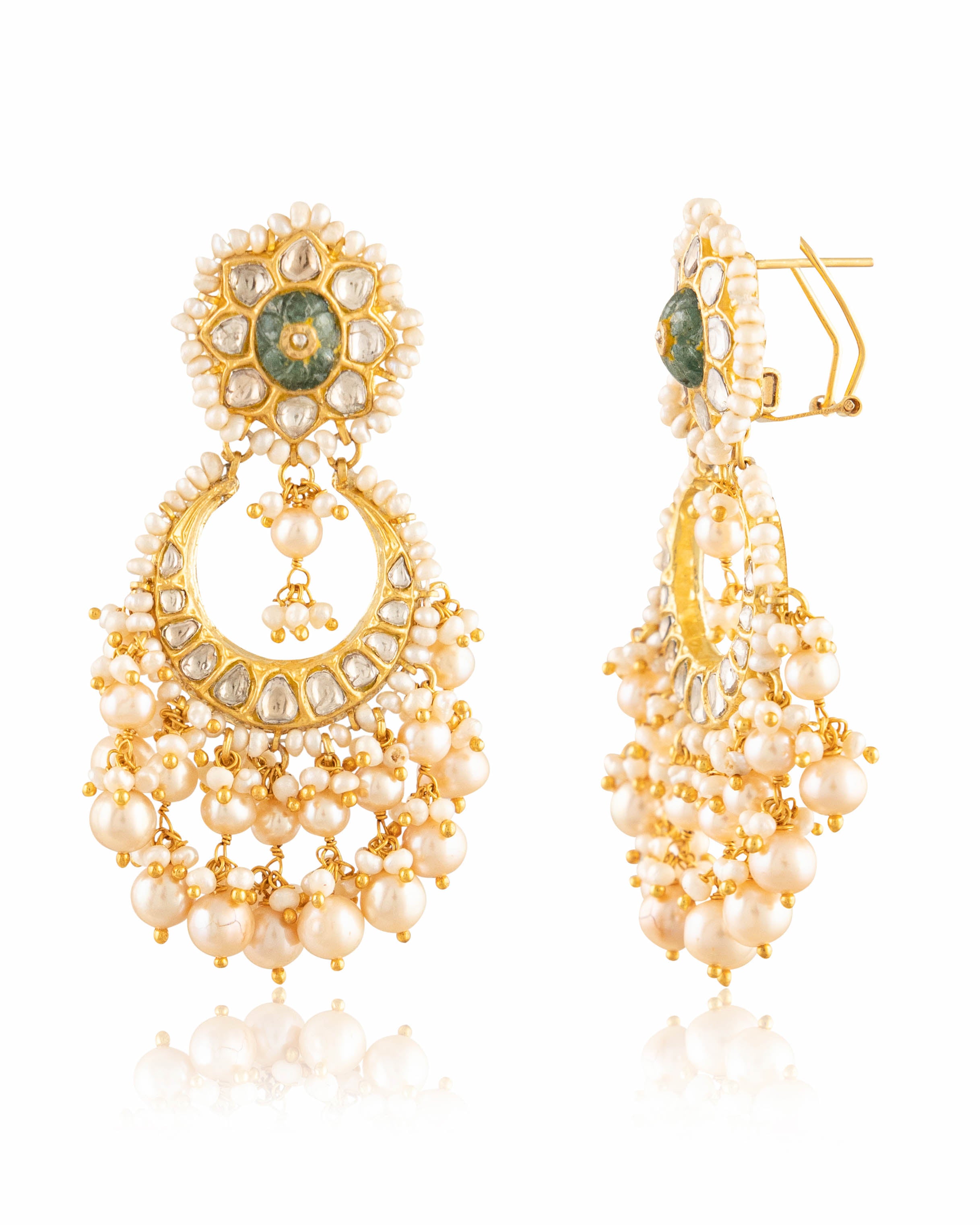 Shukrima Necklace And Tejal Chandbalis Polki Set