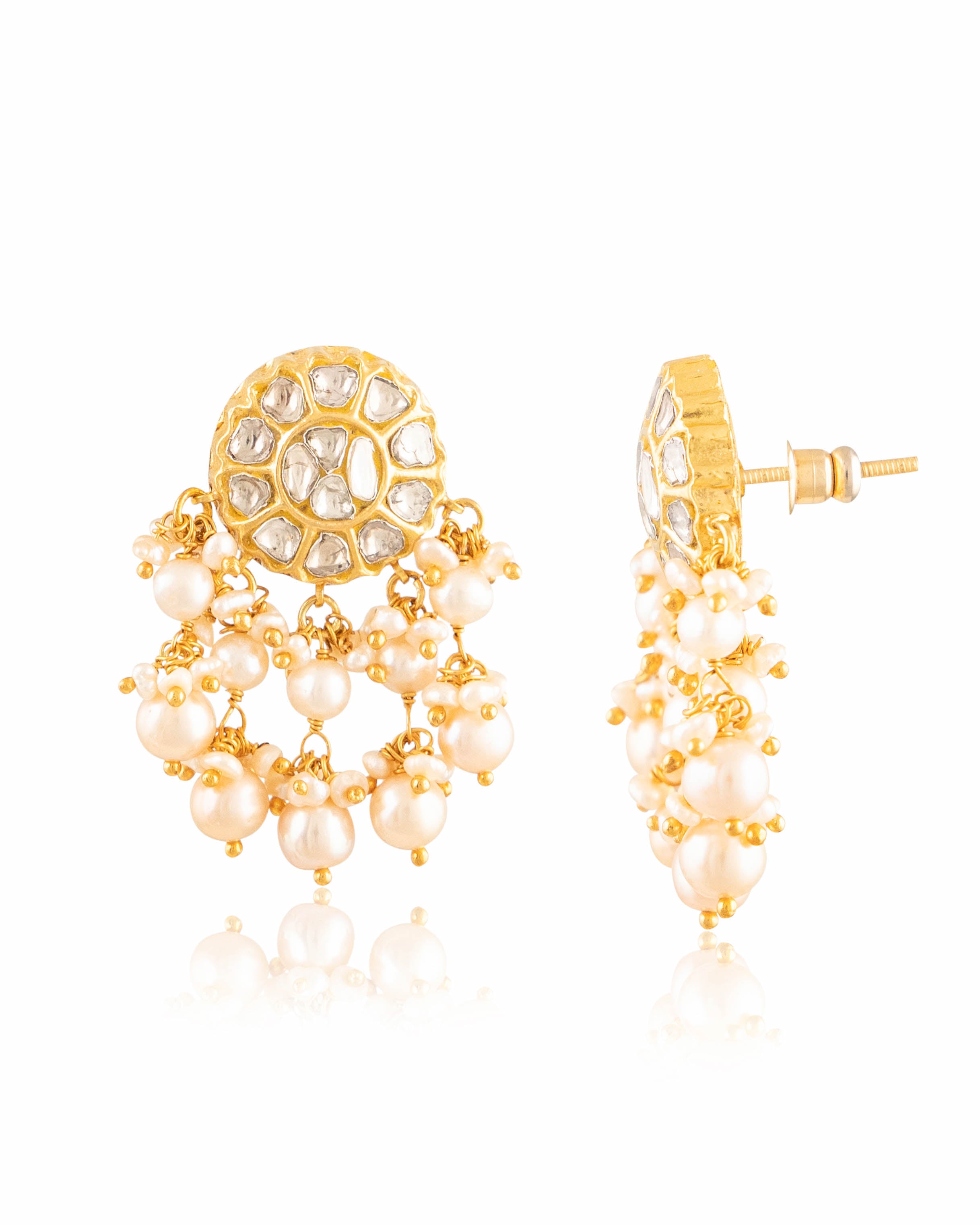 Akia Necklace And Sameen Tops Polki Set