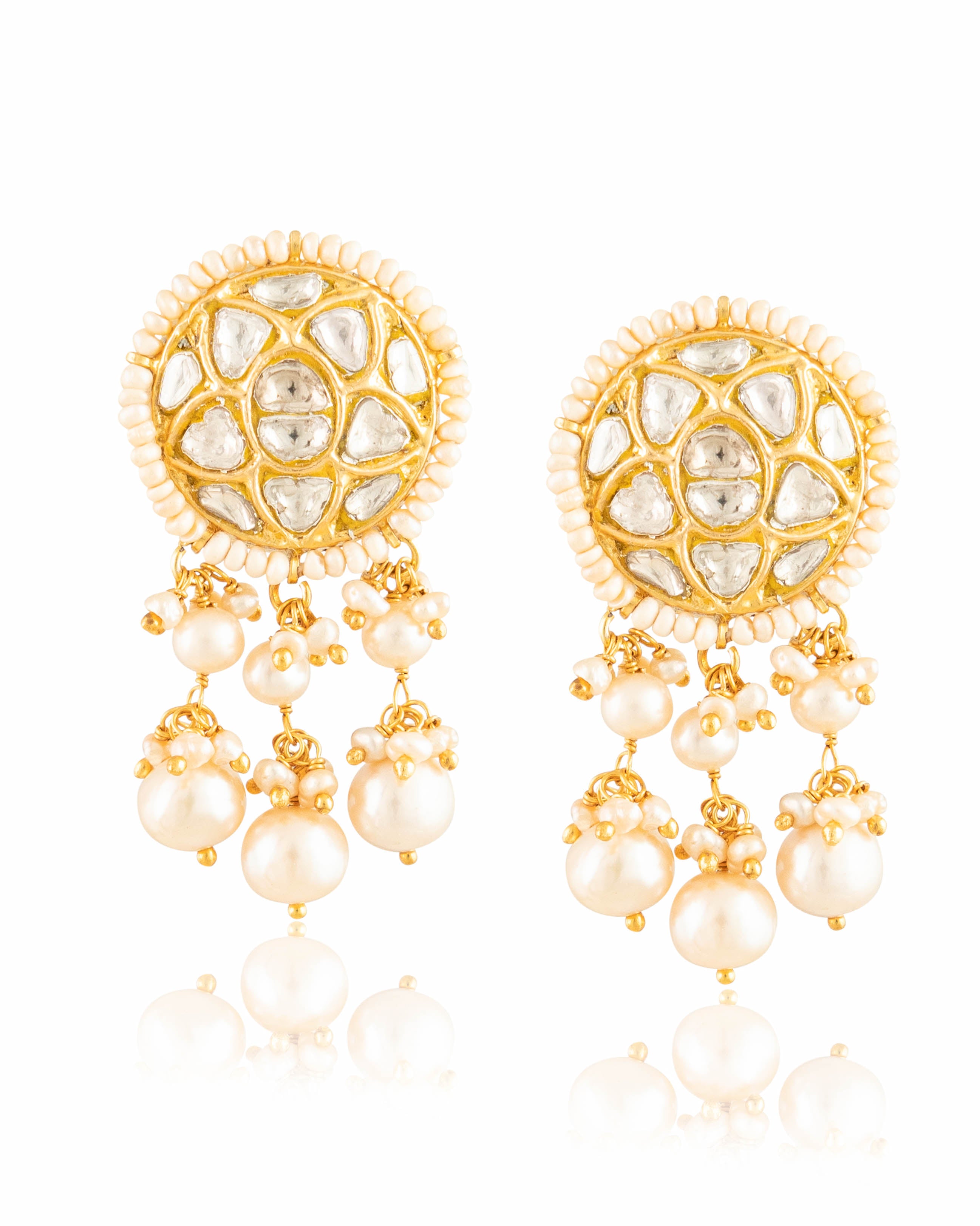 Vinita Necklace And Ruhuliya Tops Polki Set