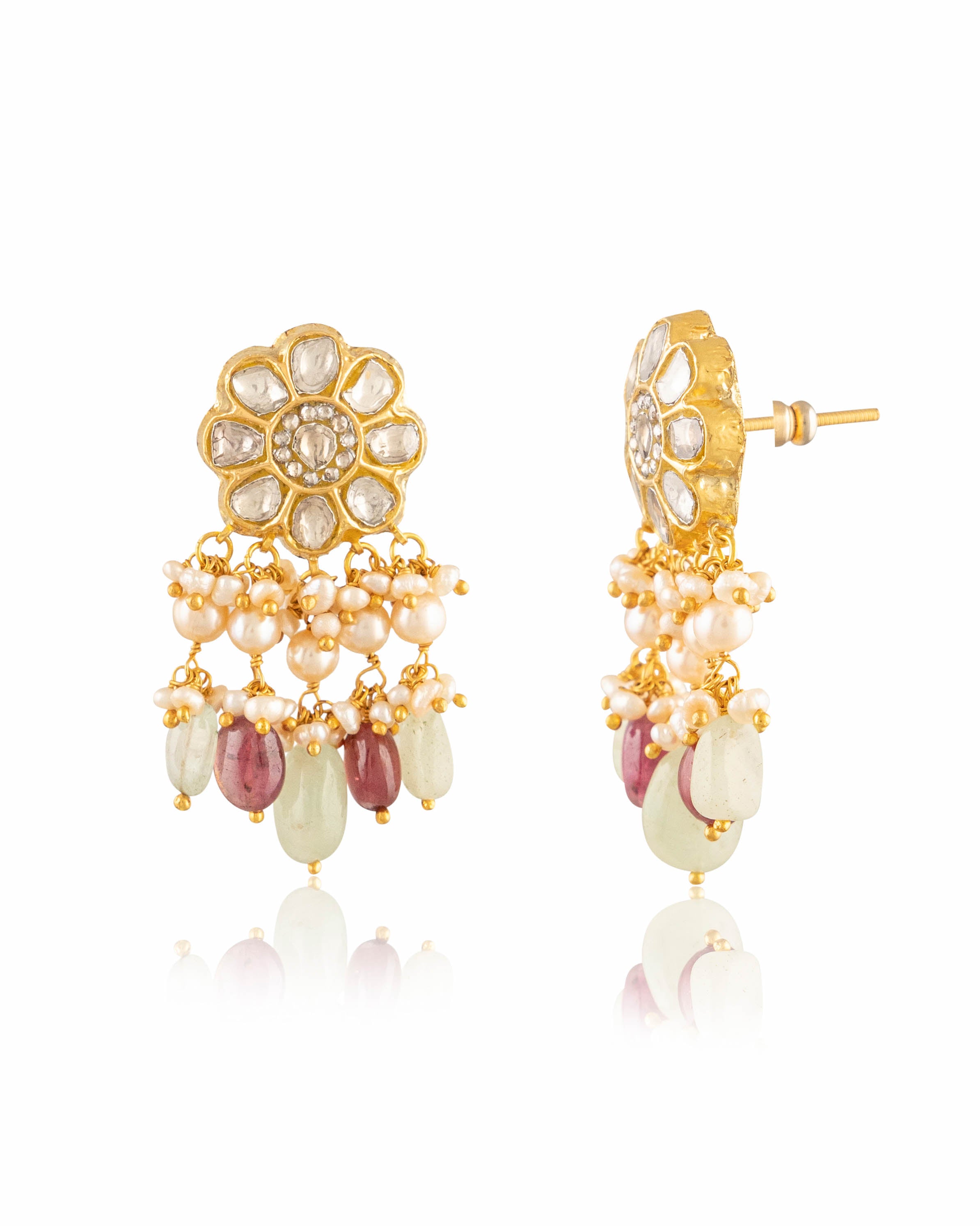 Trishika Choker And Nishat Tops Polki Set