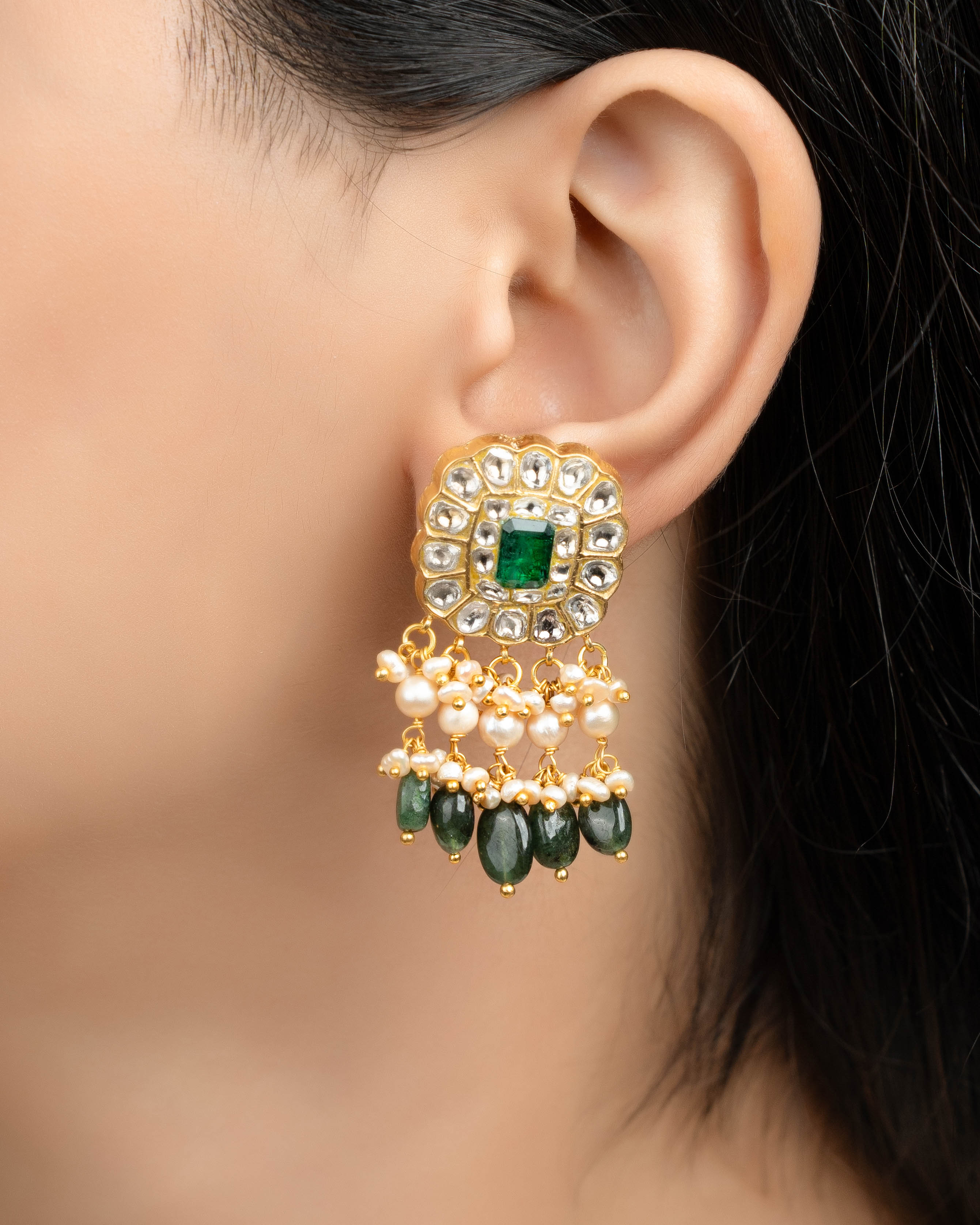 Avni Necklace And Laveena Tops Polki Set