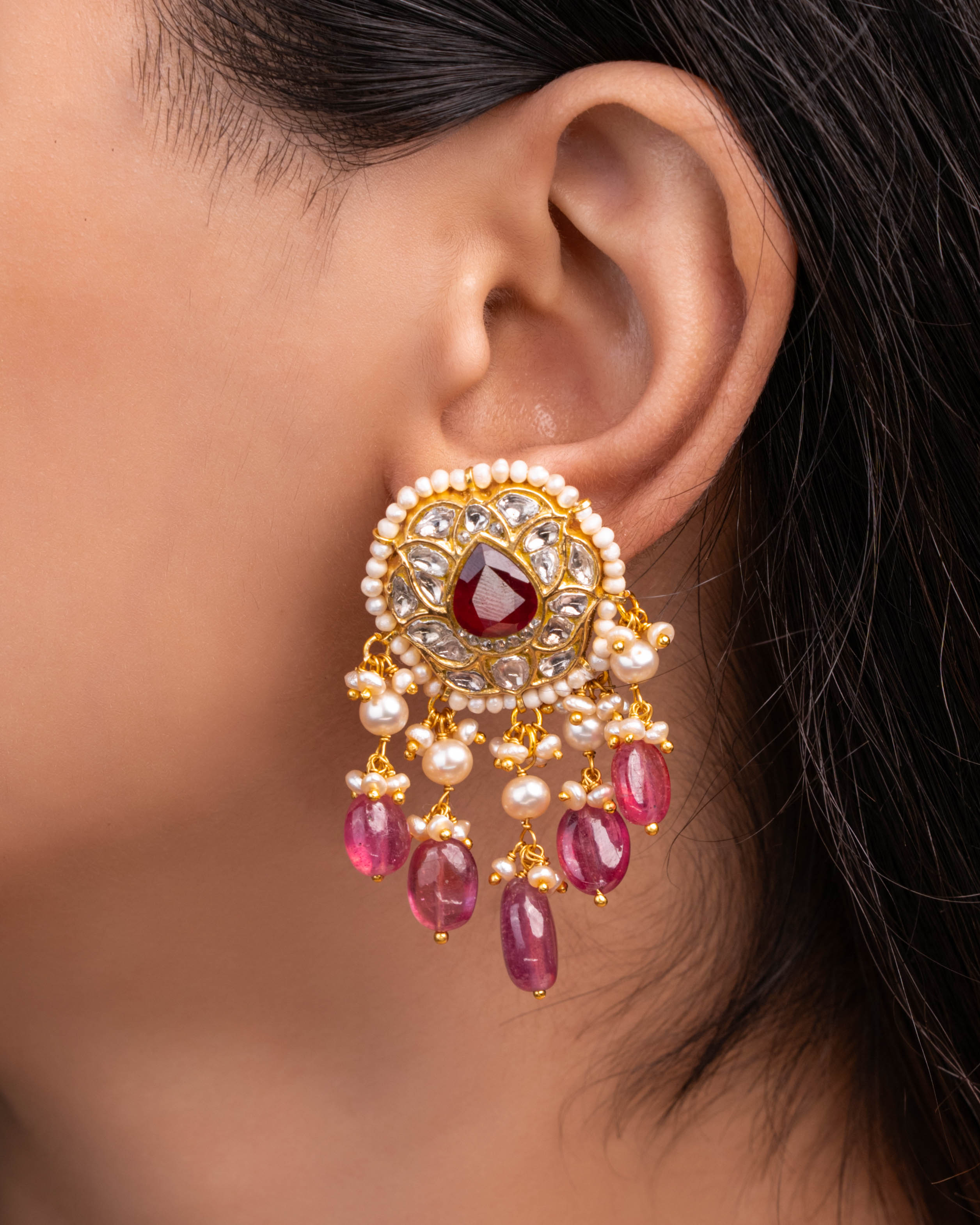 Maddy Necklace And Madhvi Tops Polki Set