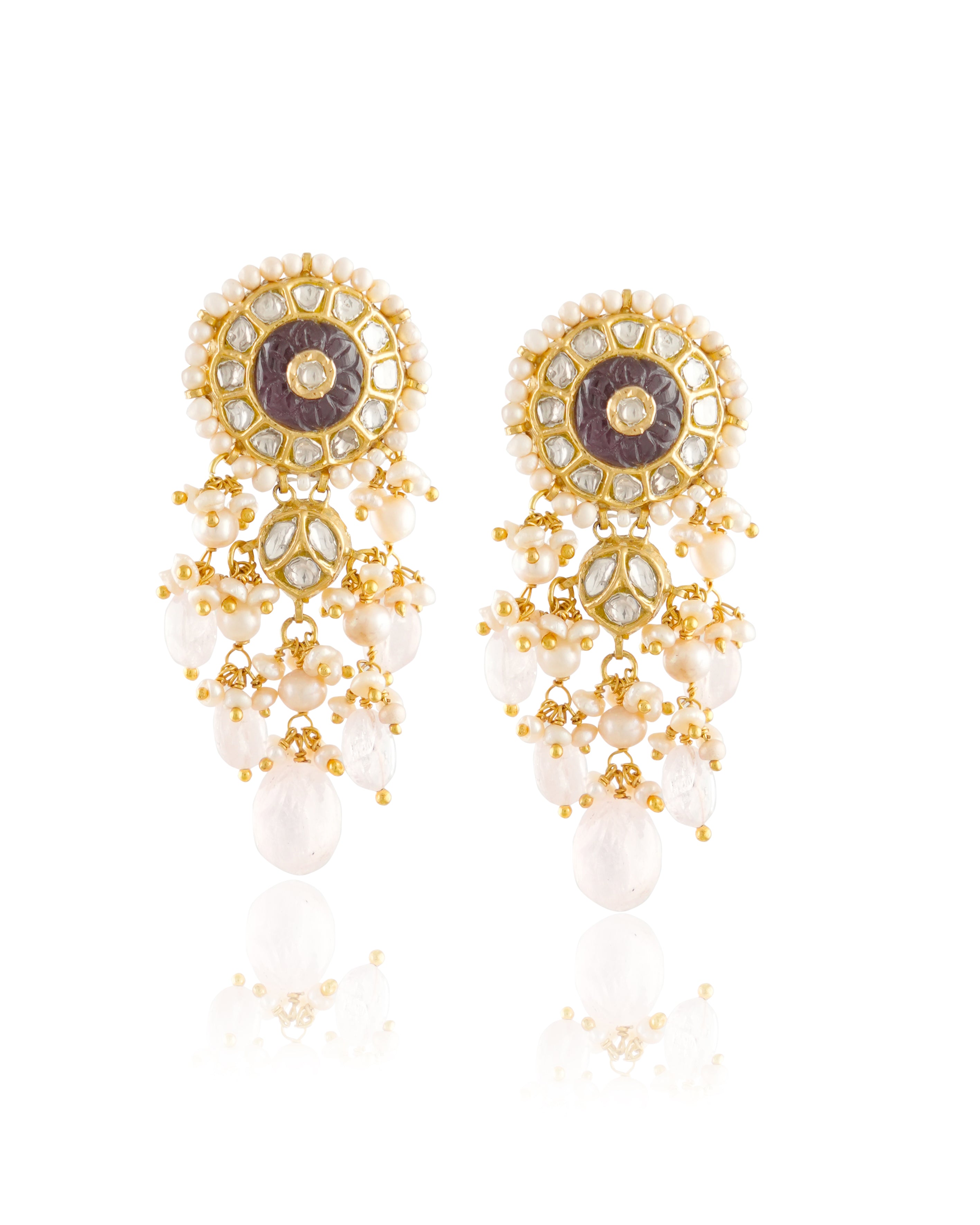 Hinah Polki Long Earrings