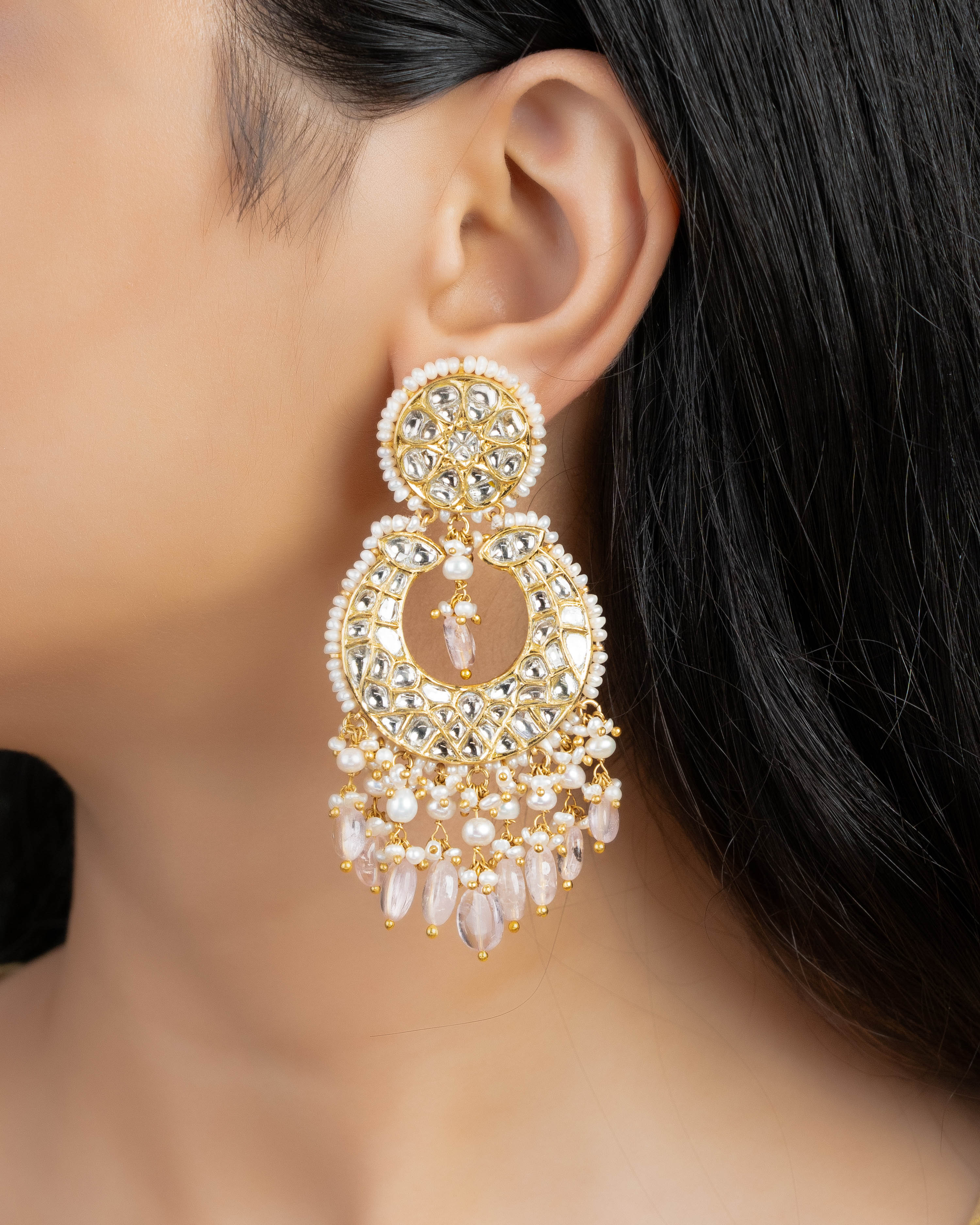 Rubiya Polki Chandbalis