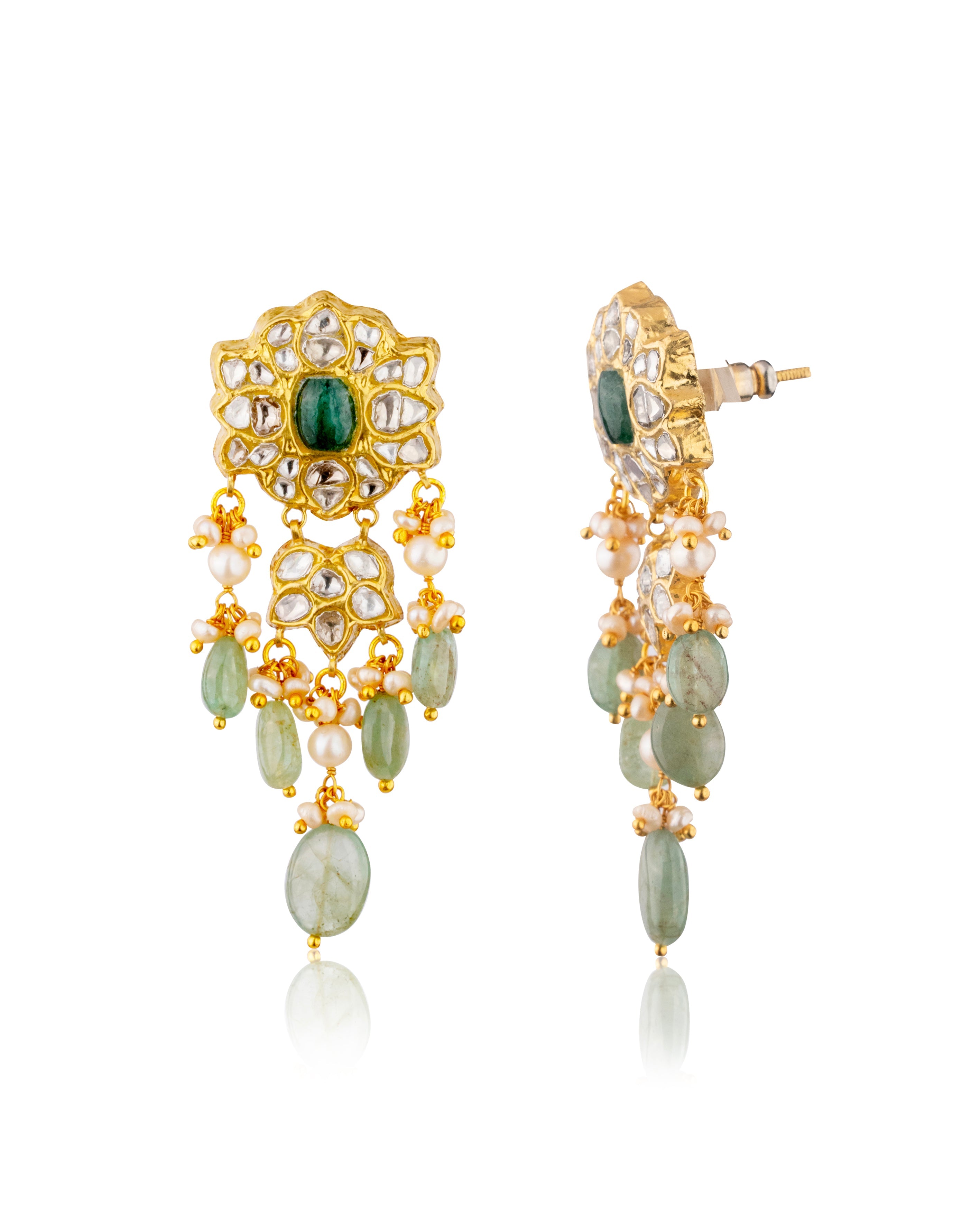 Lipika Polki Long Earrings