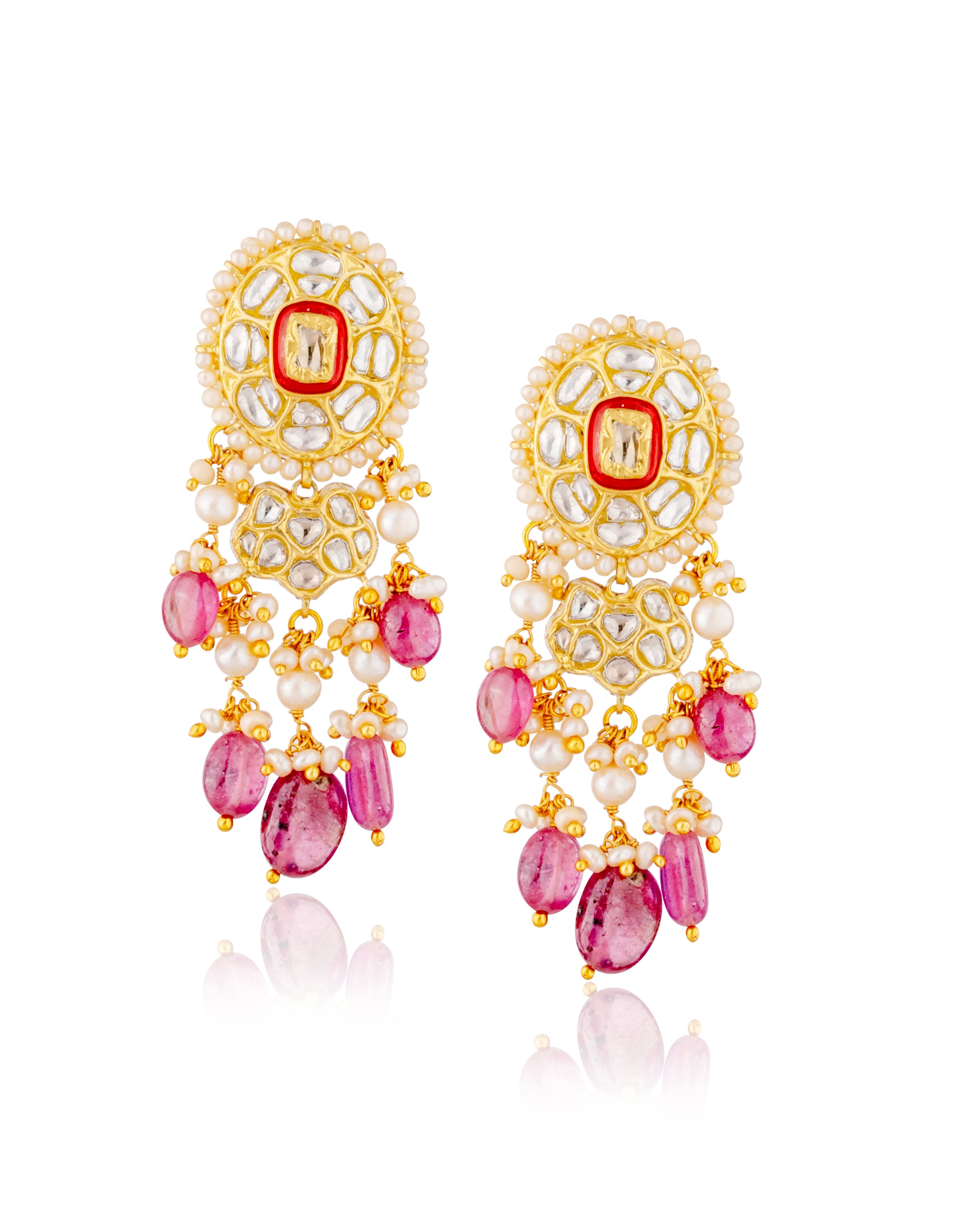 Liyana Polki Long Earrings