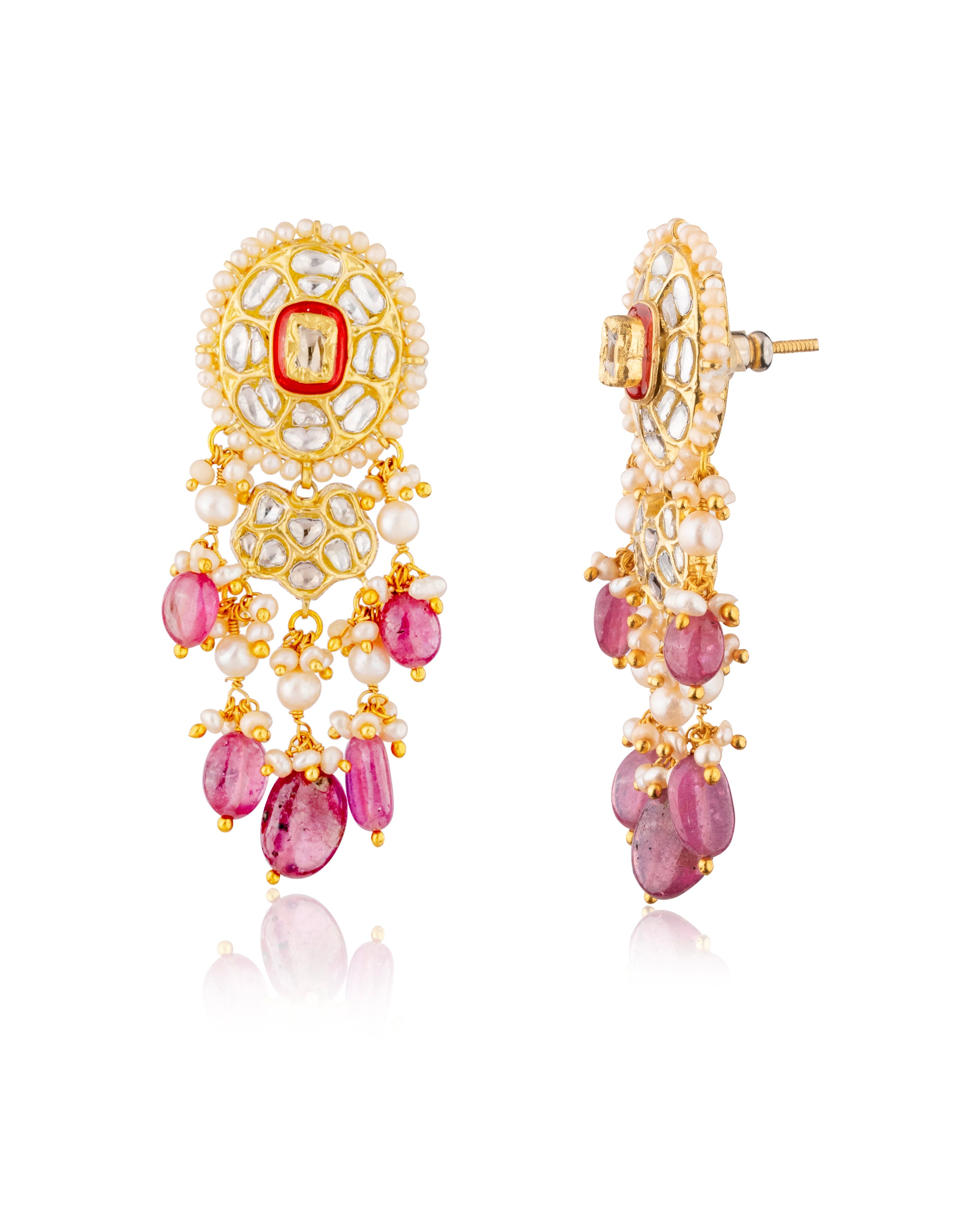 Liyana Polki Long Earrings