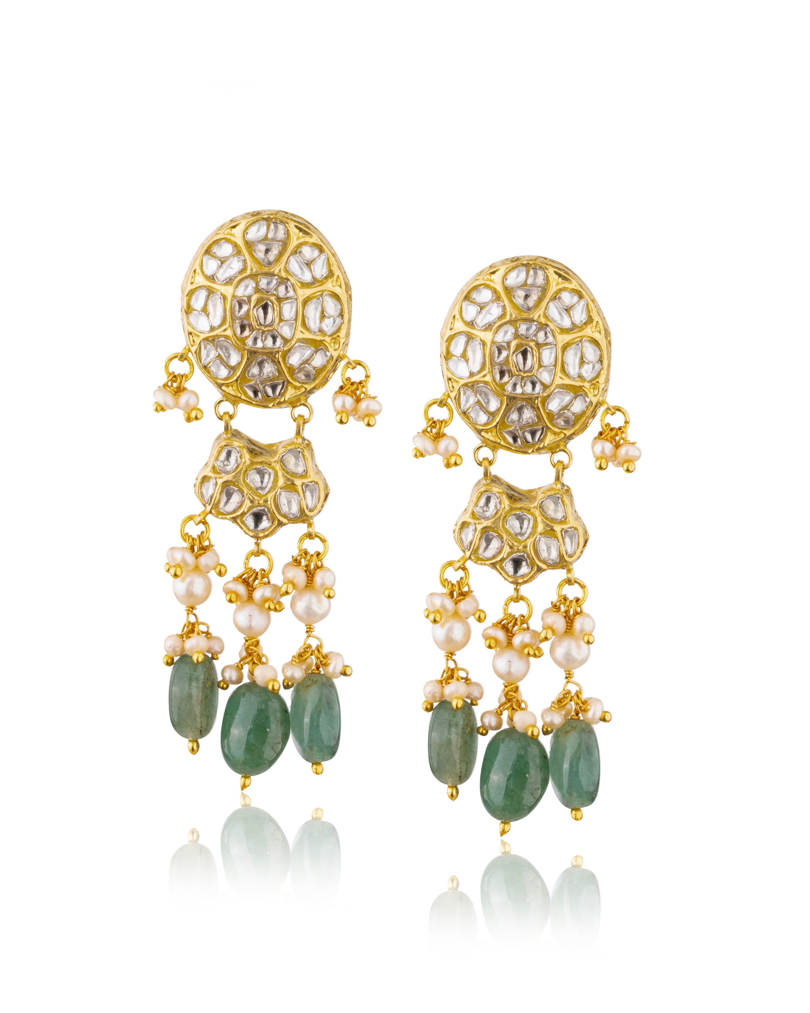 Trayi Polki Long Earrings