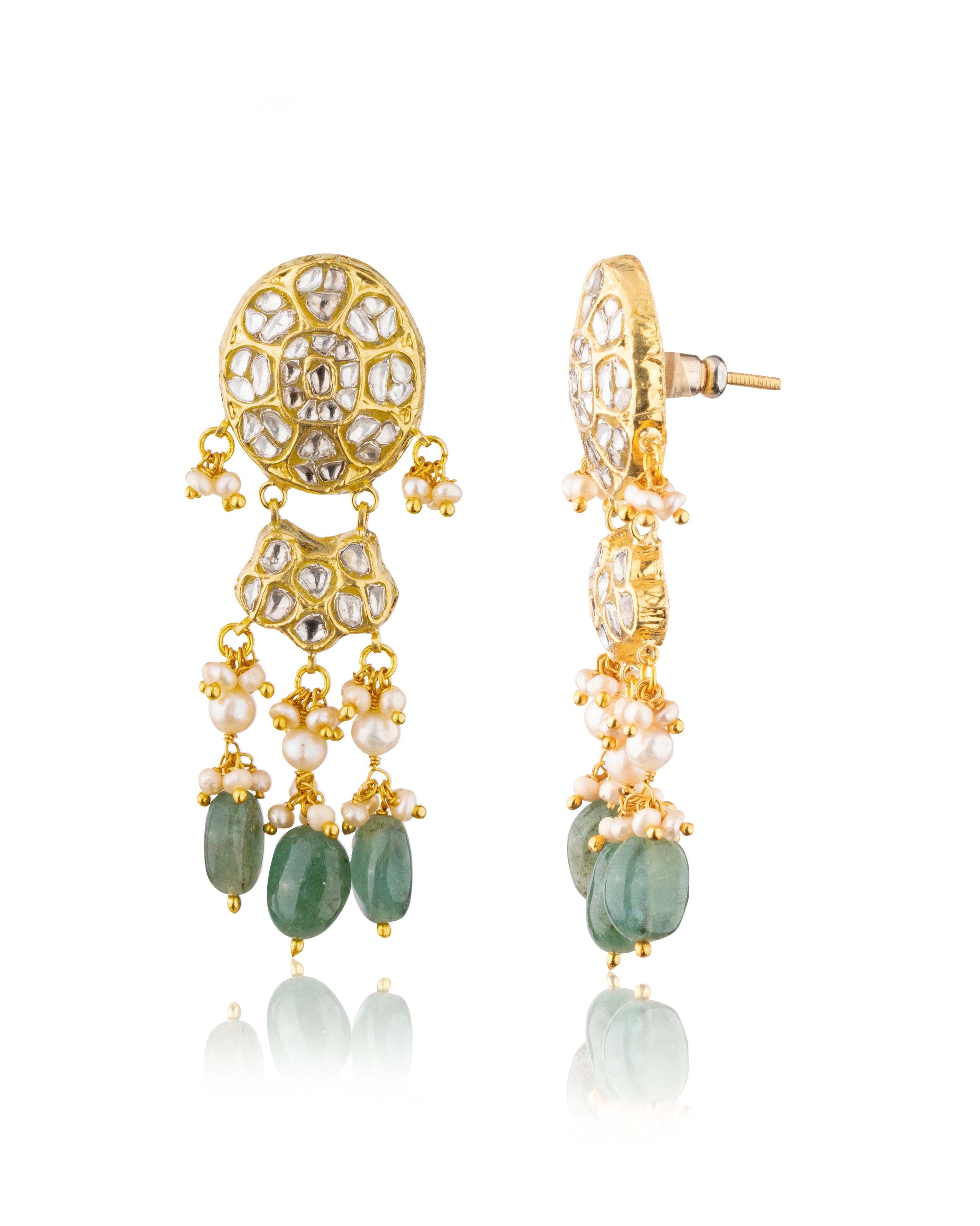 Trayi Polki Long Earrings