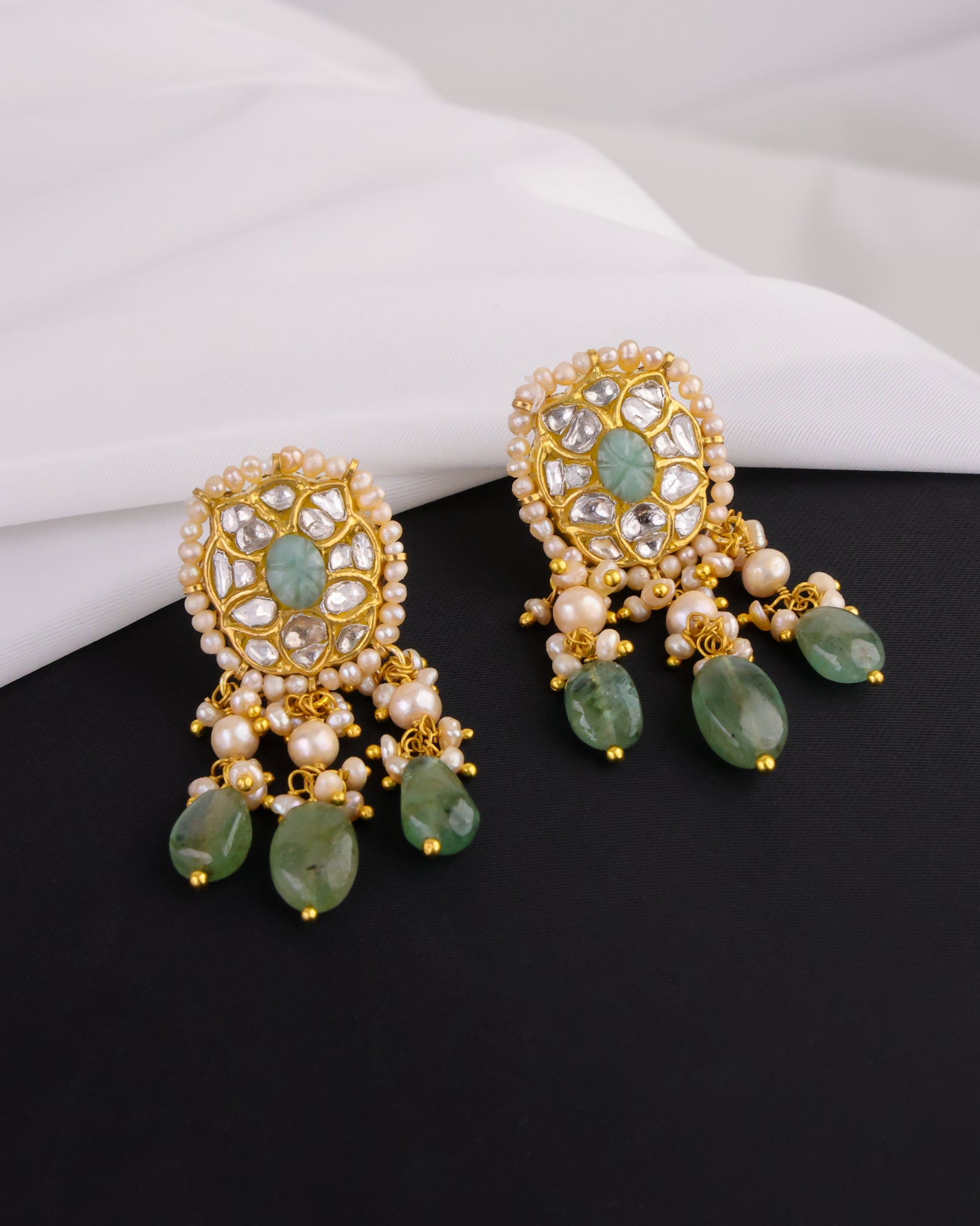 Naina Necklace And Haitvi Tops Polki Set