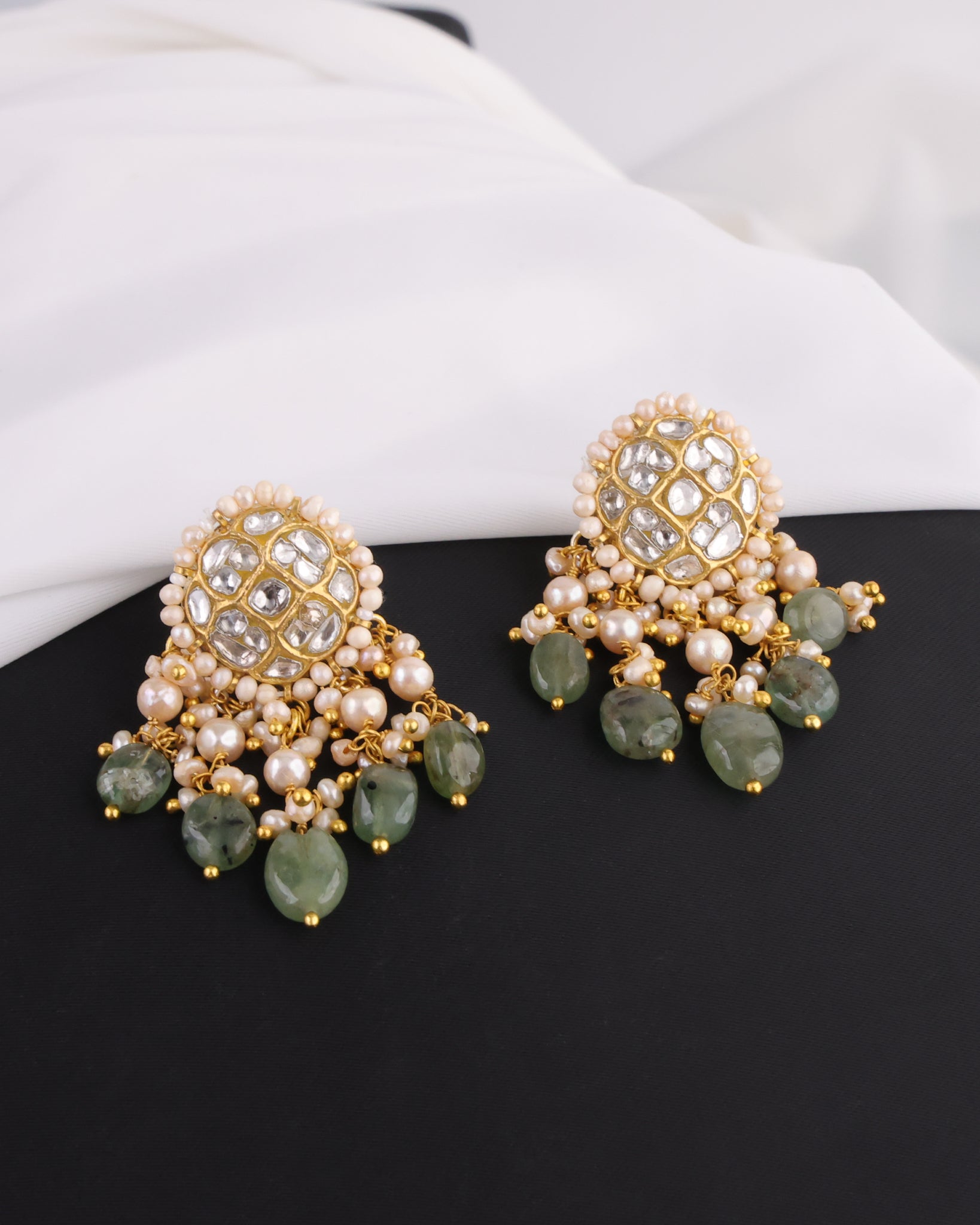 Nazlin Necklace And Haarshini Tops Polki Set