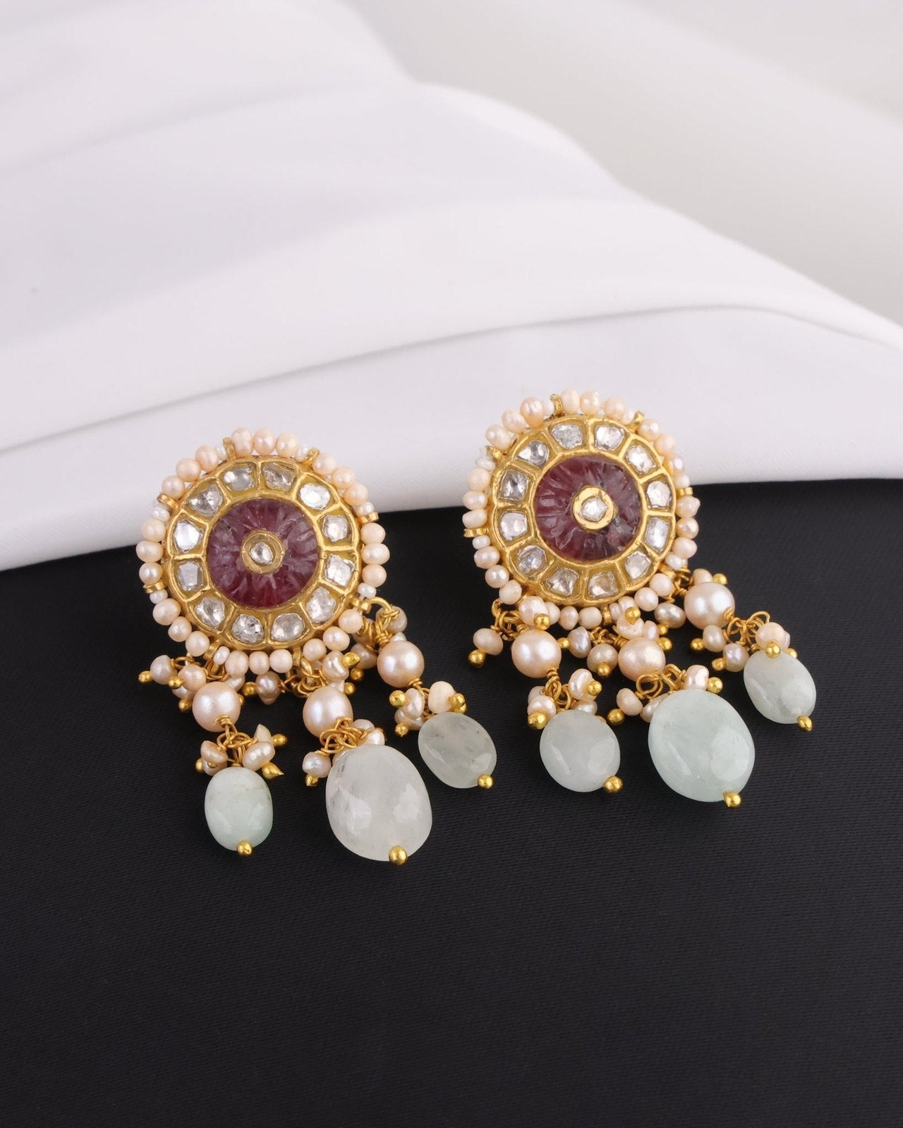 Dipeshi Polki Long Earrings
