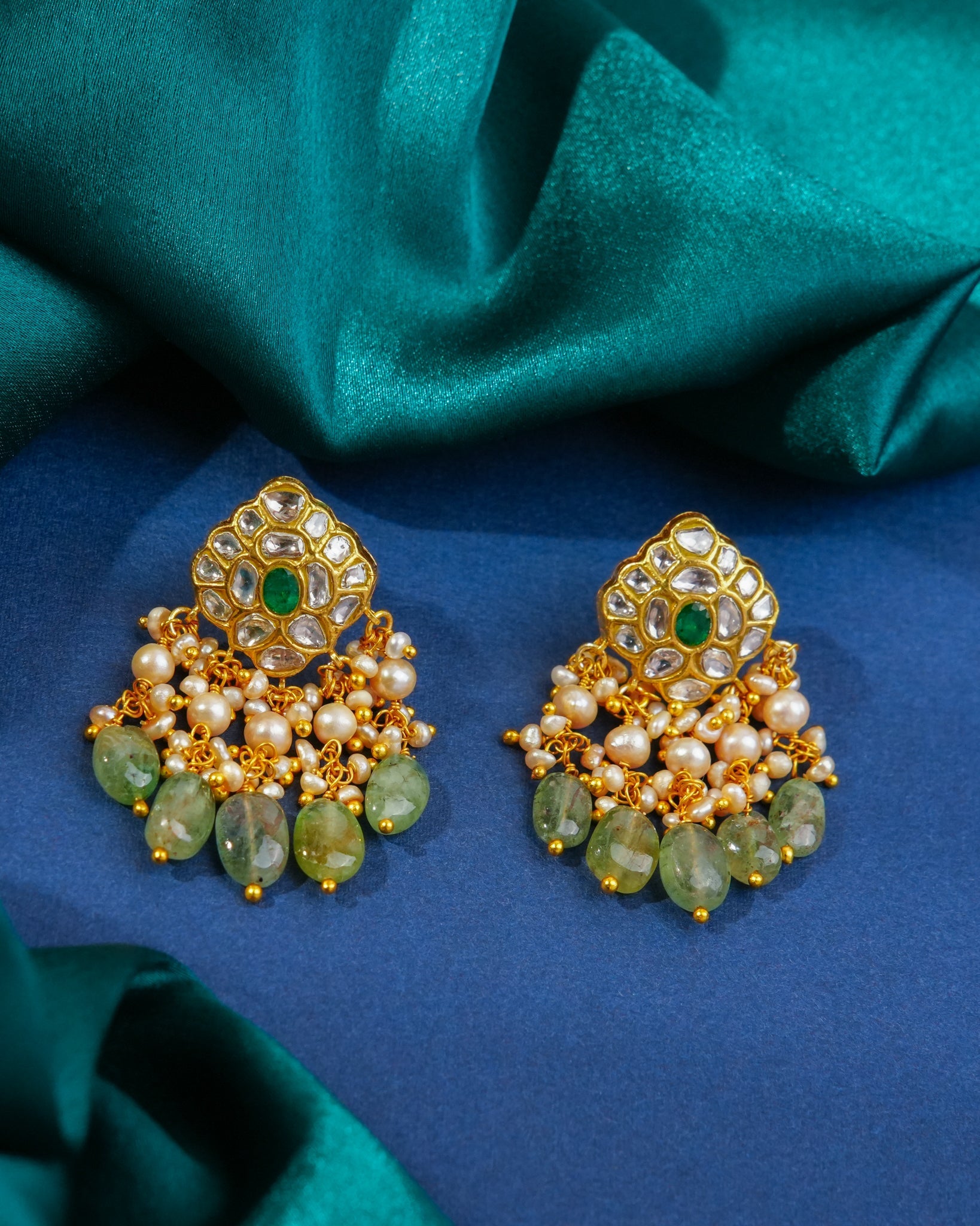 Namita Necklace And Hanita Tops Polki Set