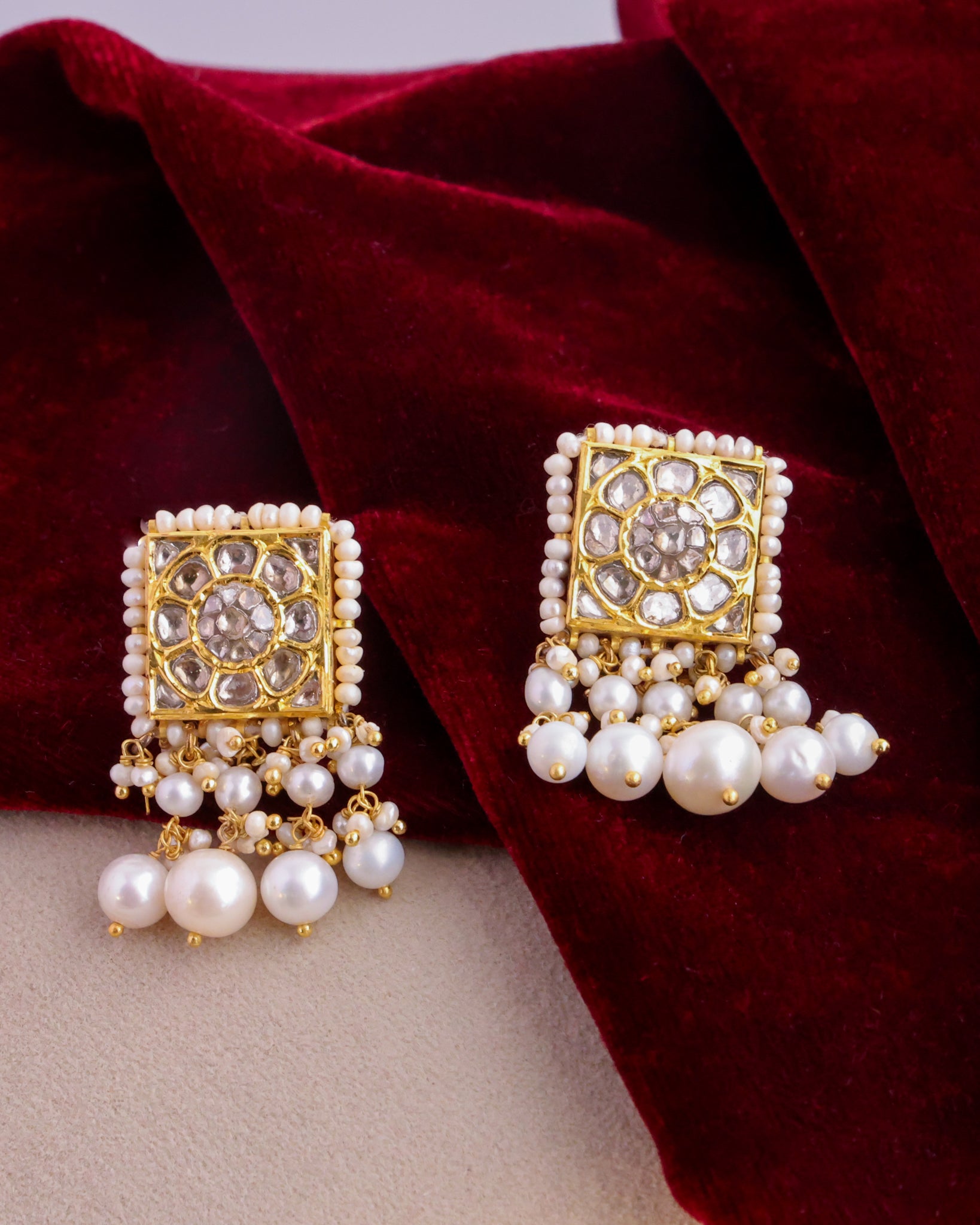 Leena Polki Long Earrings