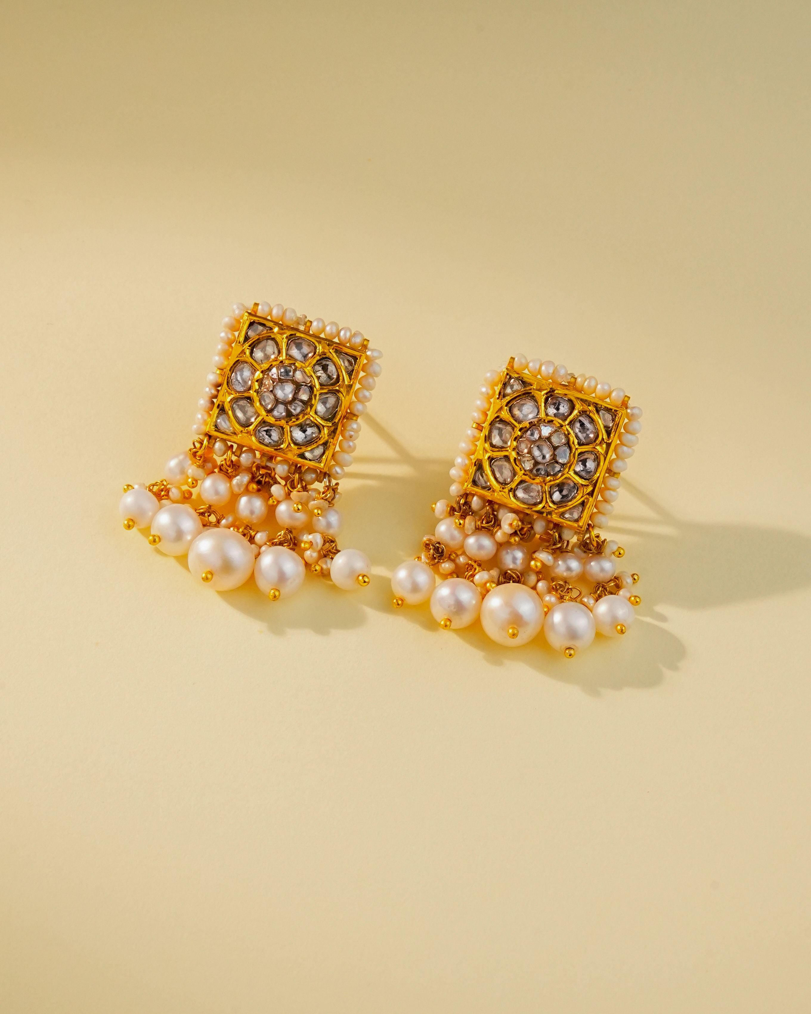 Leena Polki Long Earrings