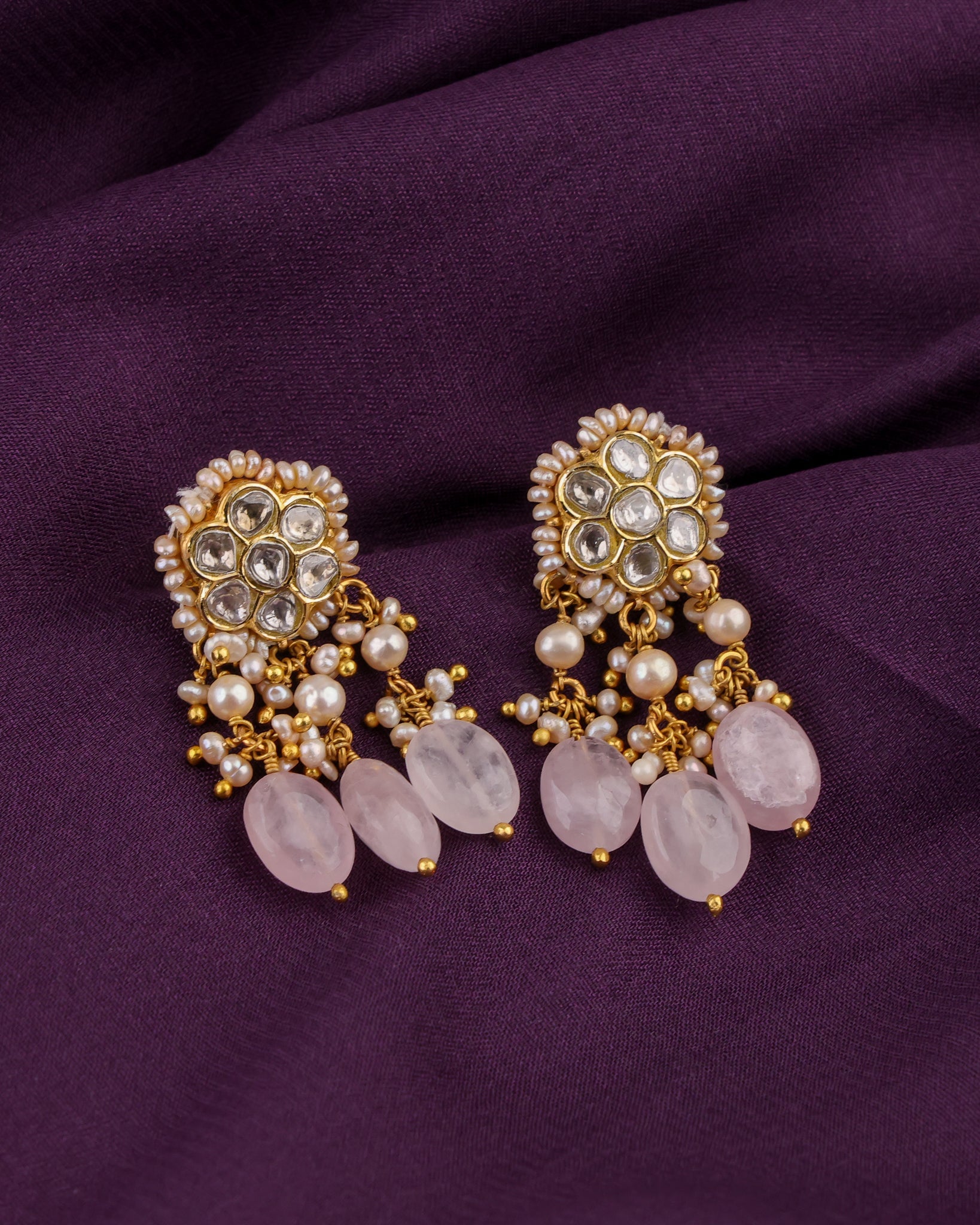 Karvi Choker And Dipansi Tops Polki Set