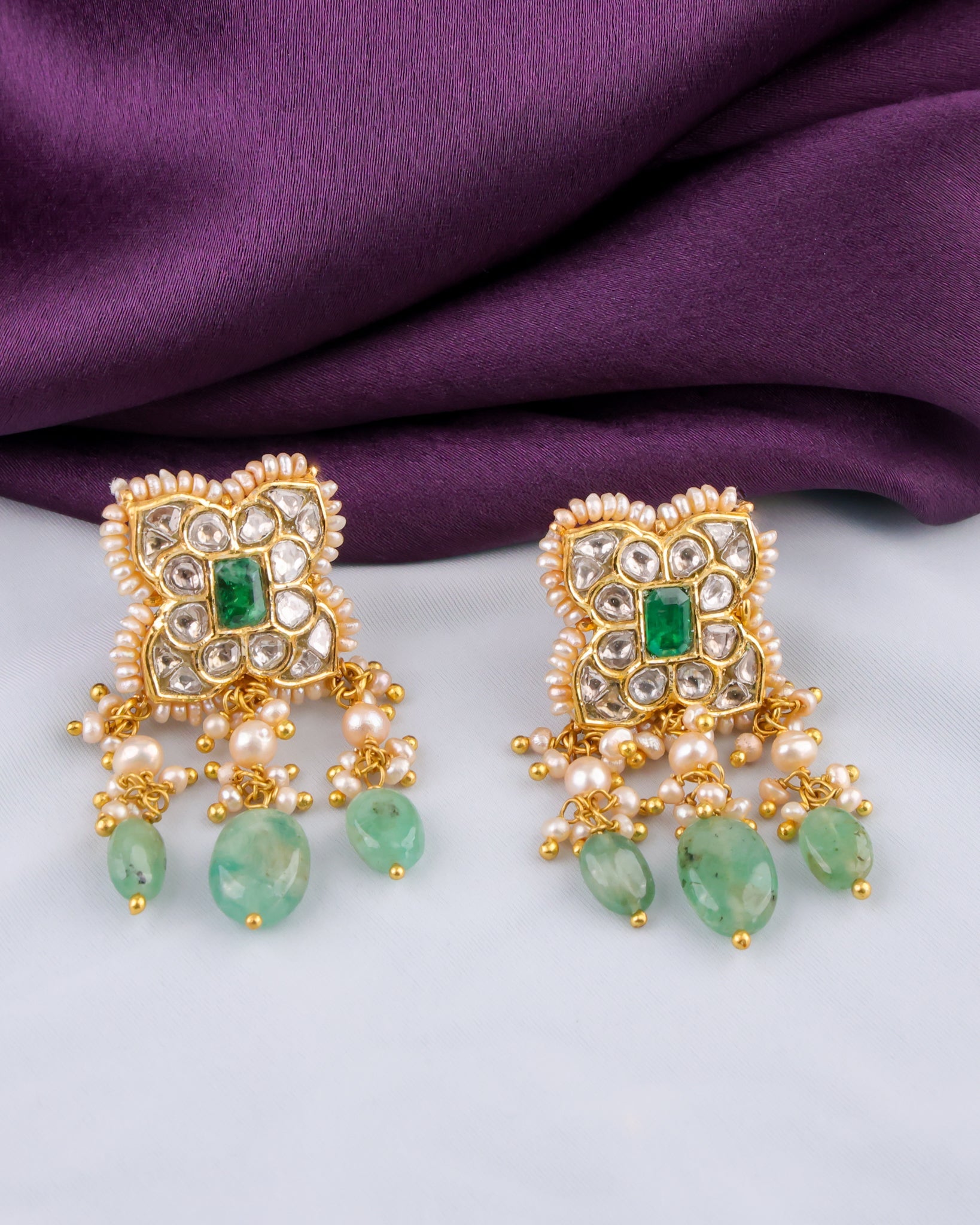 Parinita Choker And Karuna Tops Polki Set