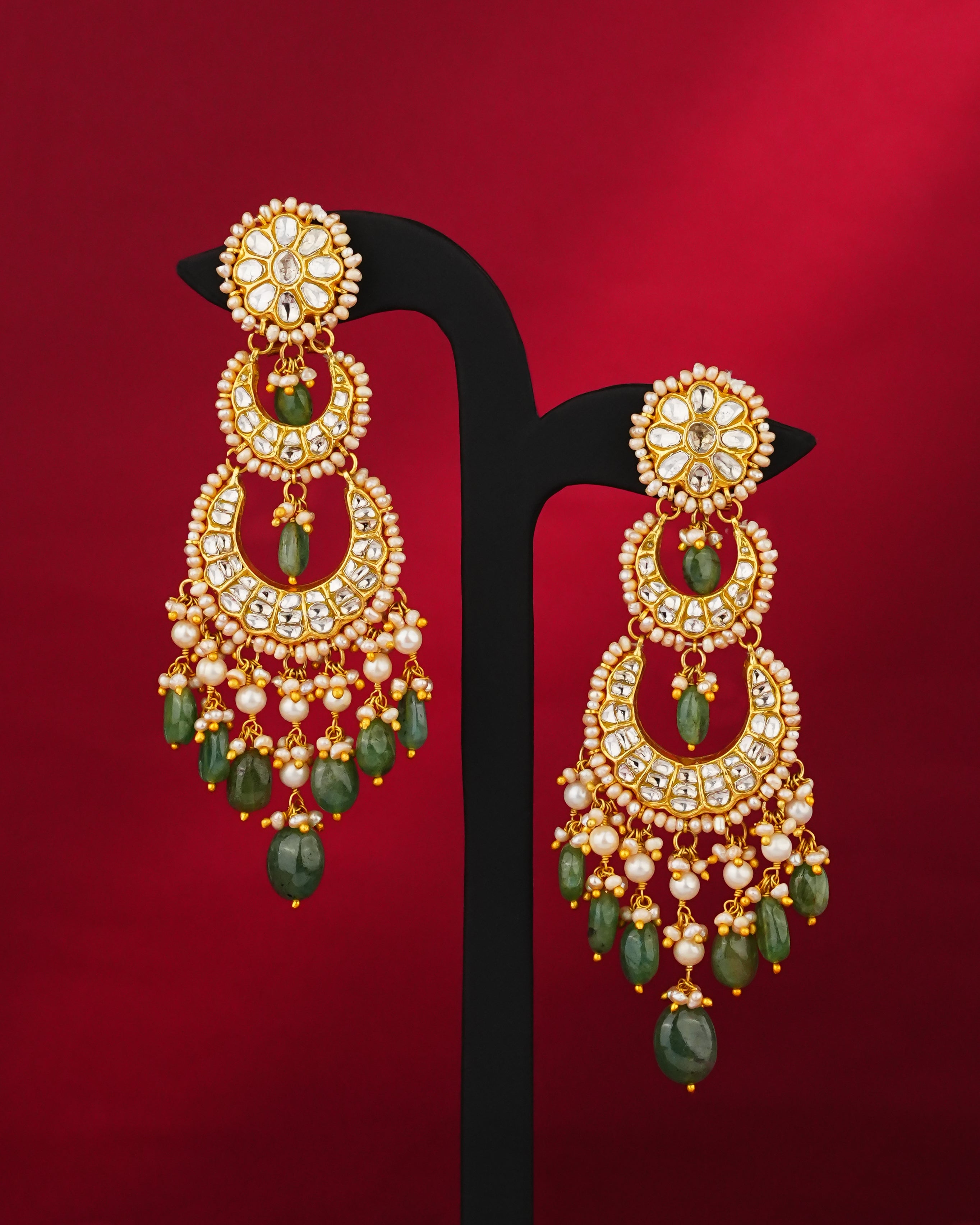 Diya Polki Chandbalis