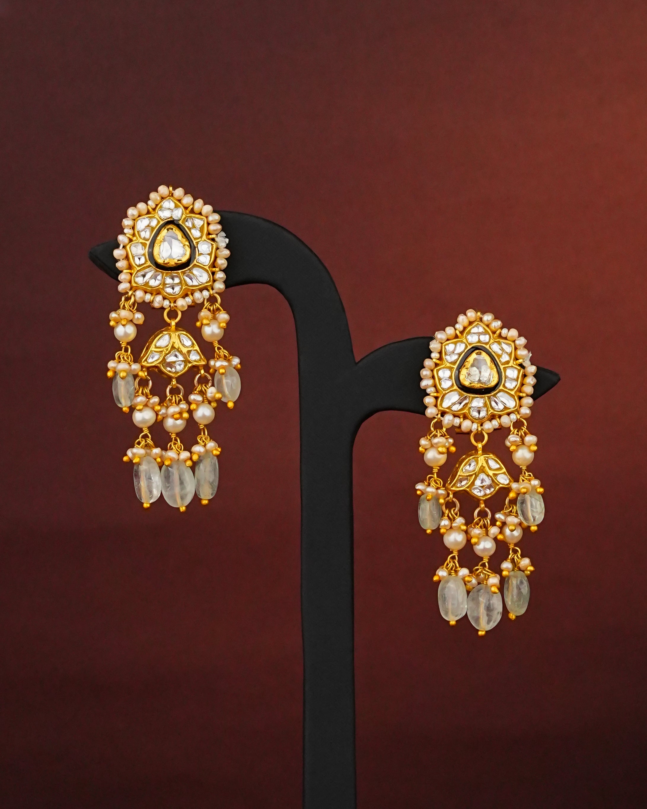 Inaaya Polki Long Earrings