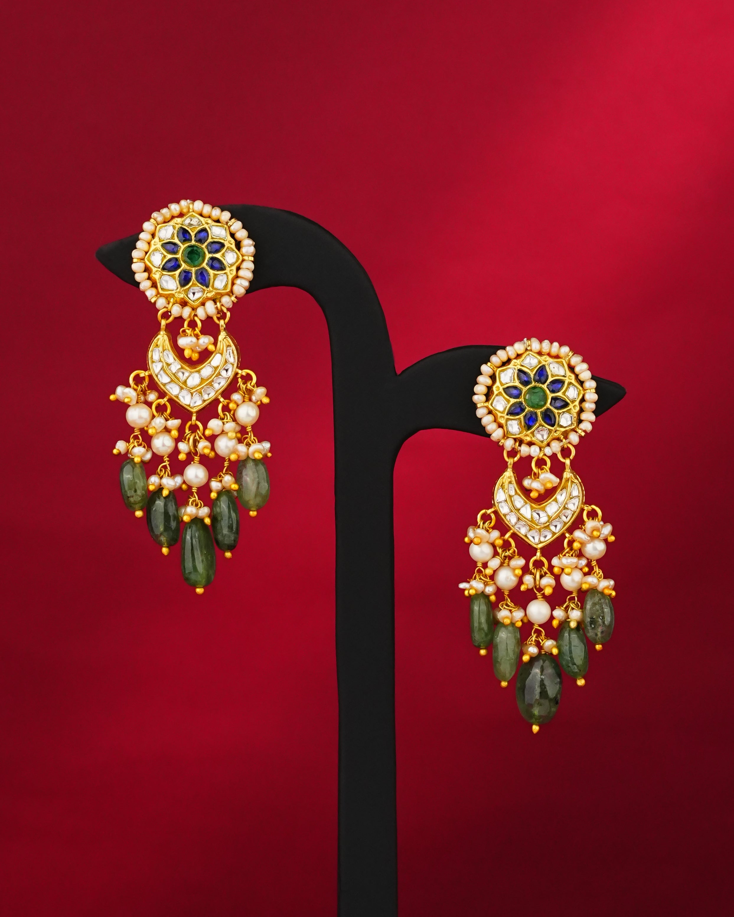 Urvi Polki Long Earrings
