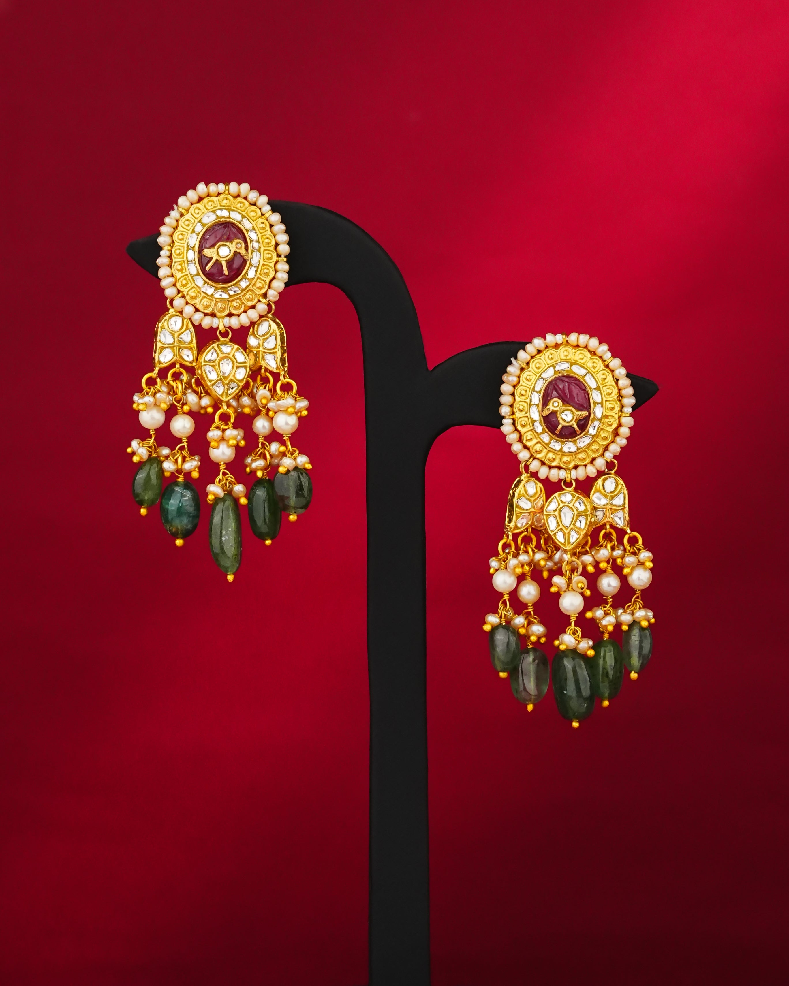 Bhumi Polki Long Earrings