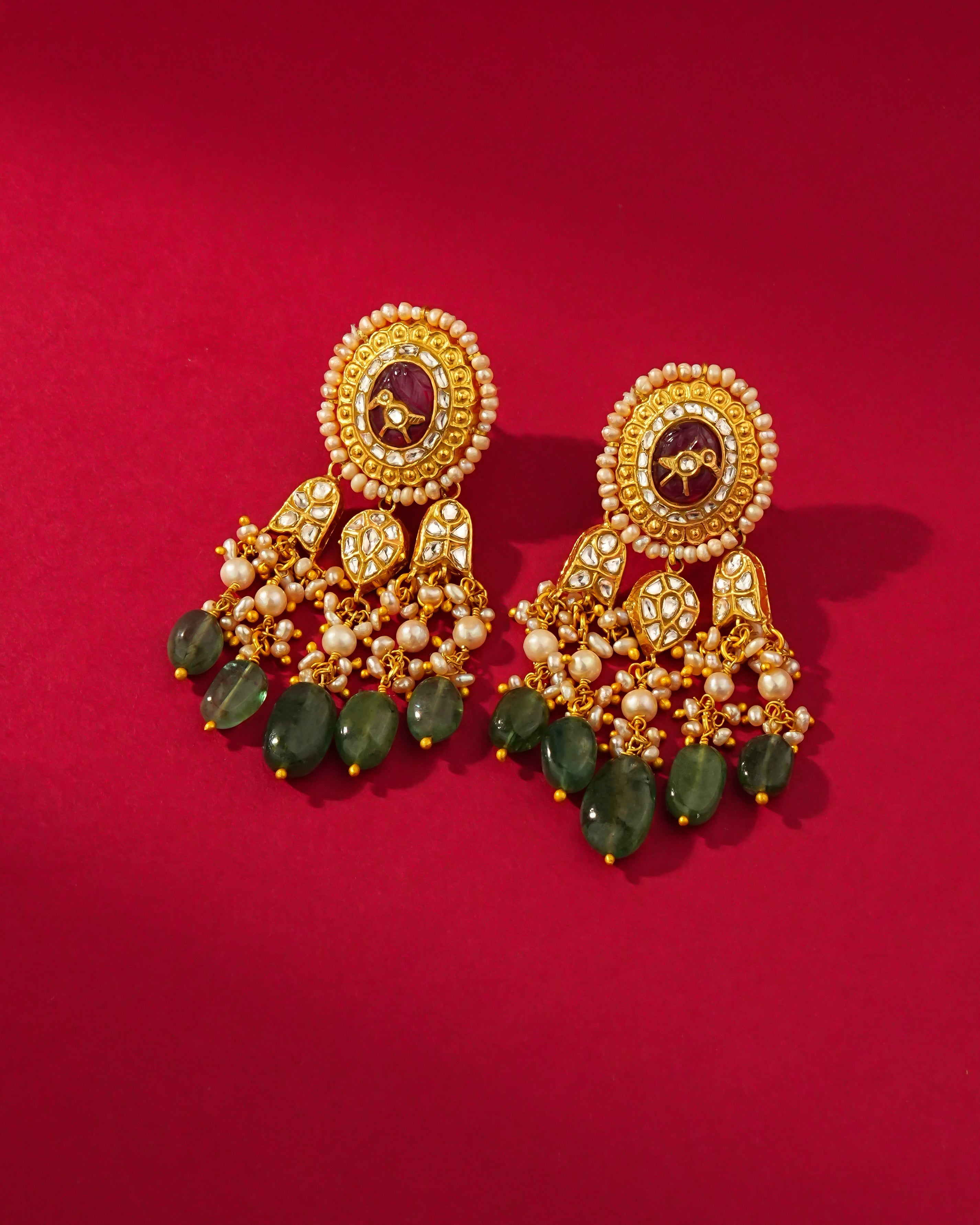 Bhumi Polki Long Earrings
