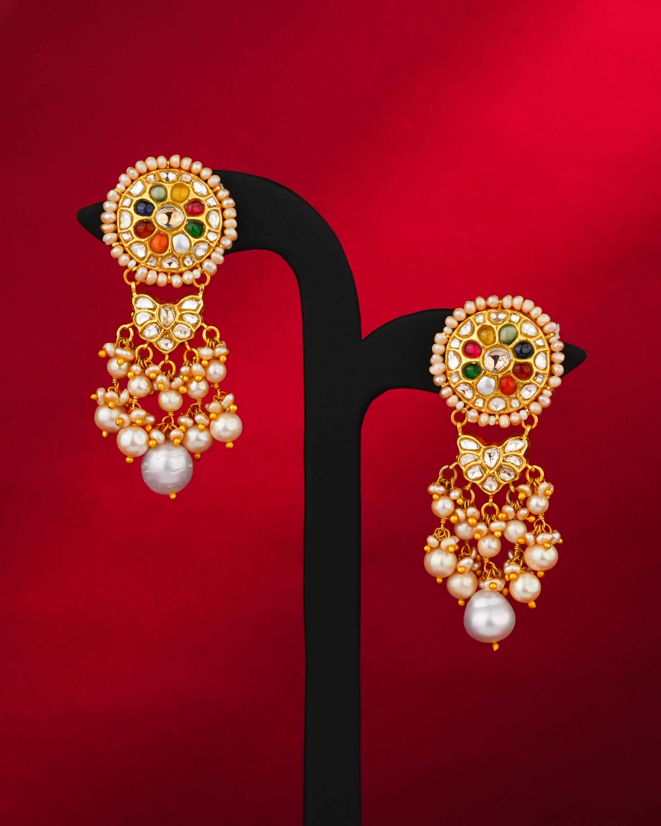 Eshita Polki Long Earrings