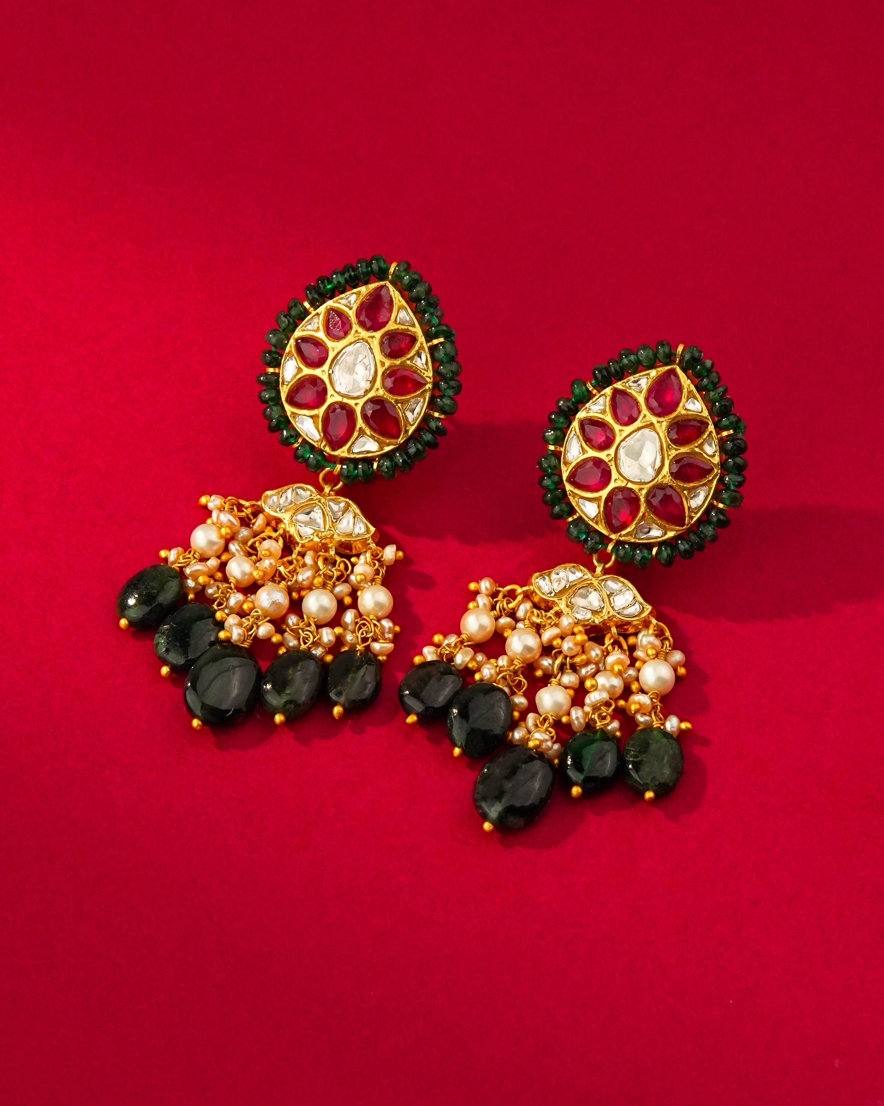 Aadhya Polki Long Earrings