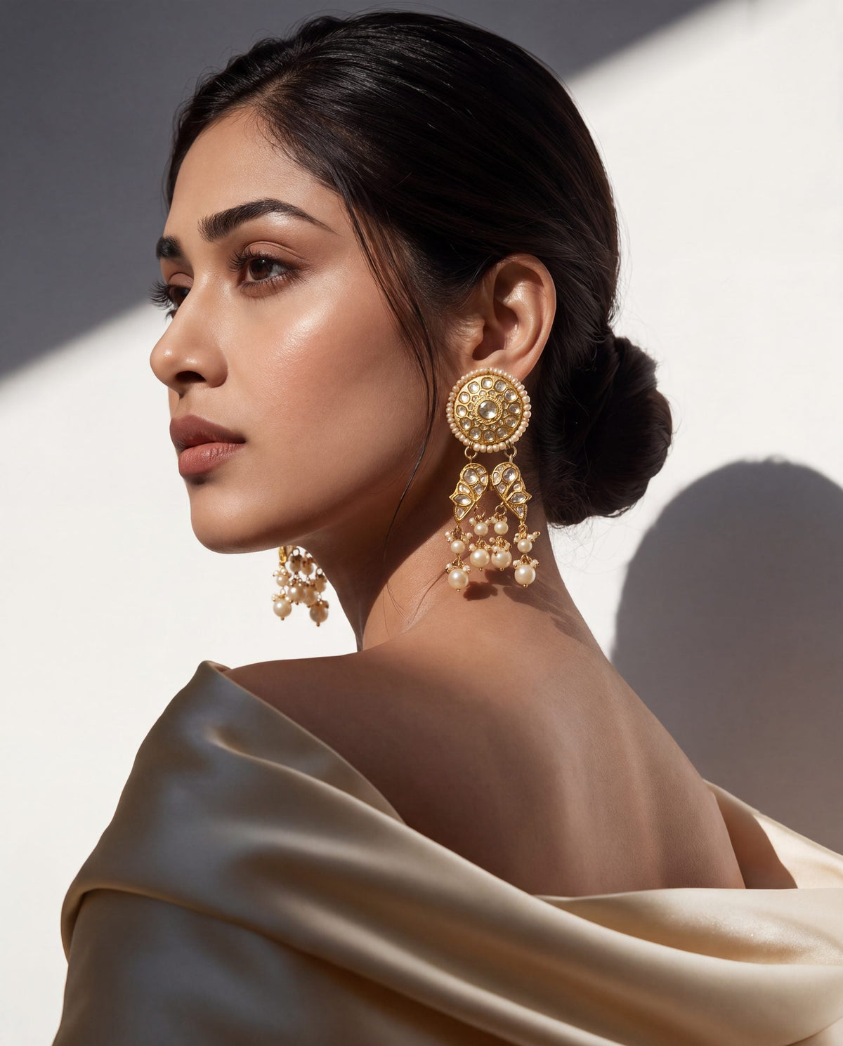 Ishaavi Polki Long Earrings