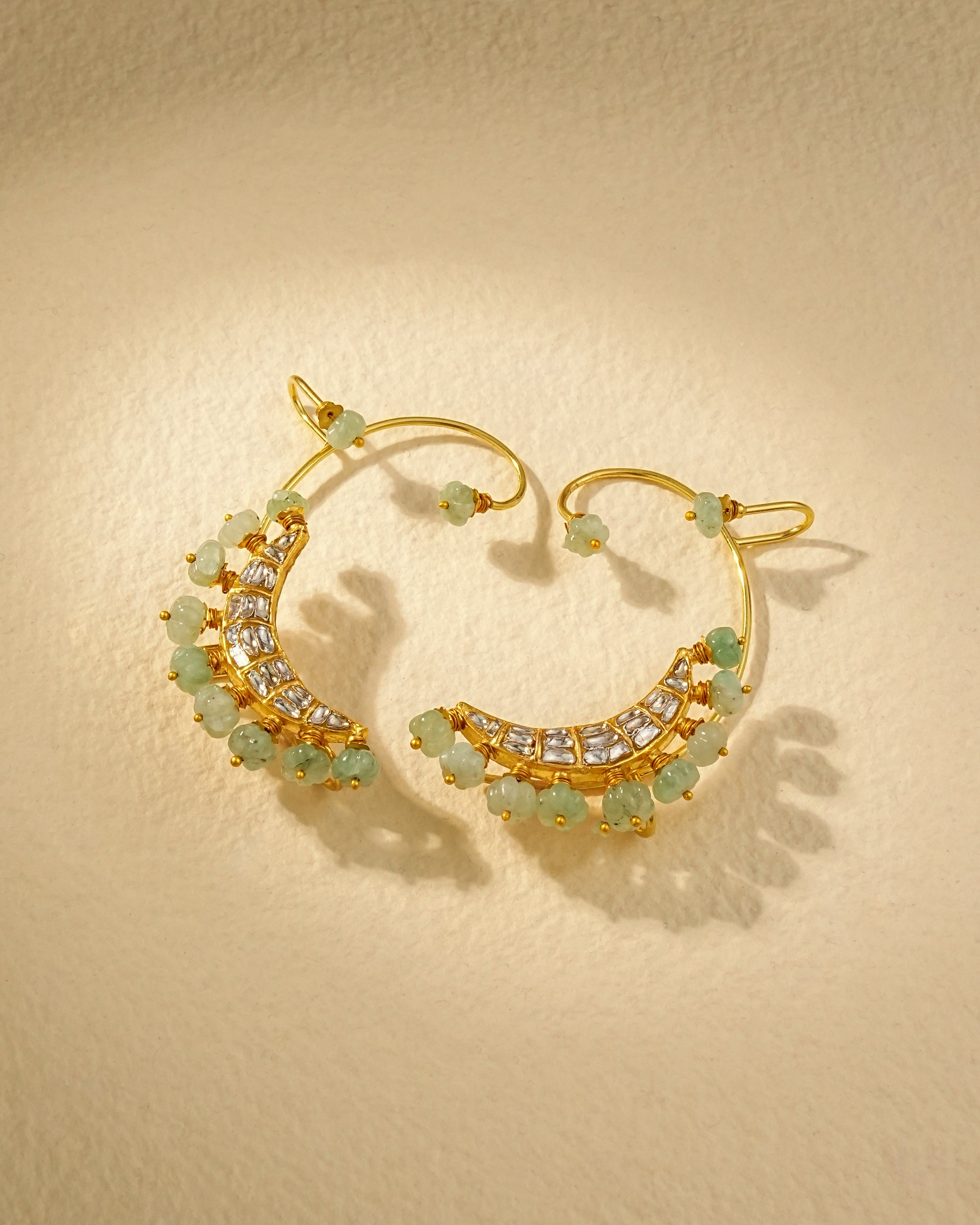 Athelia Polki Long Earrings