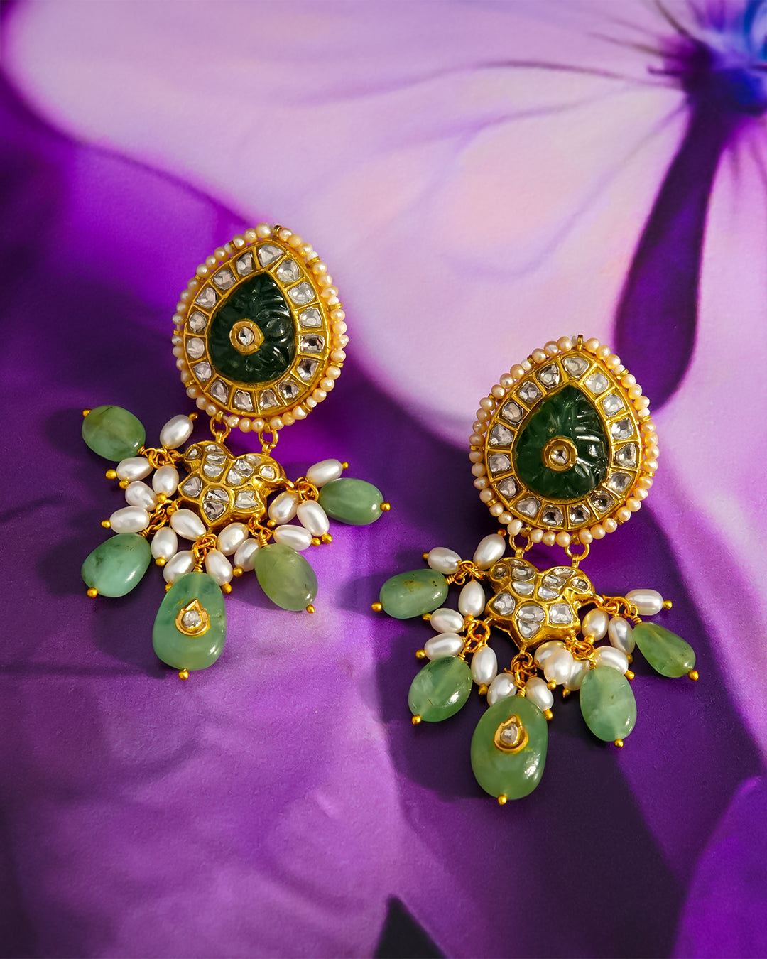 Saeli Polki Long Earrings