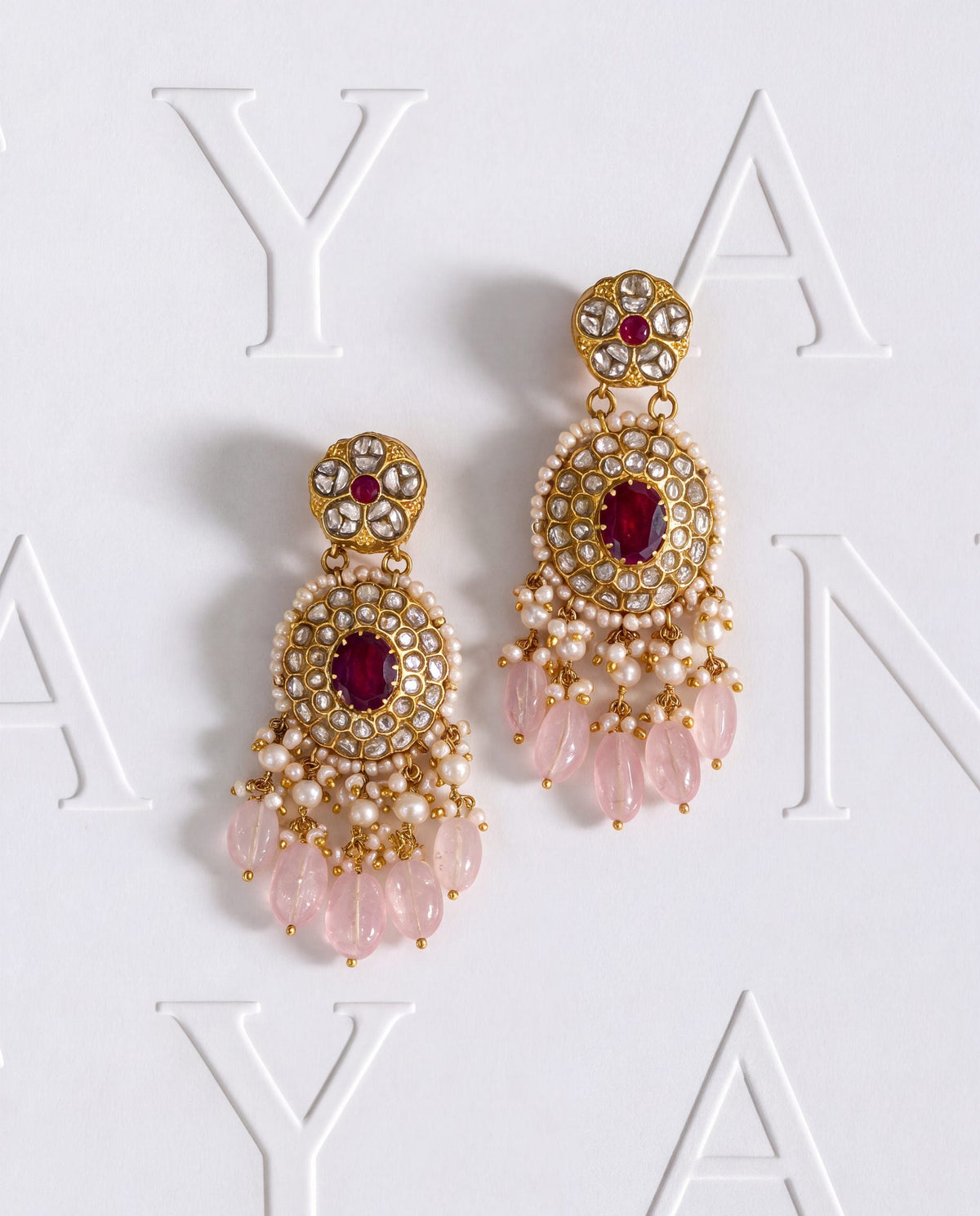 Avnika Polki Long Earrings