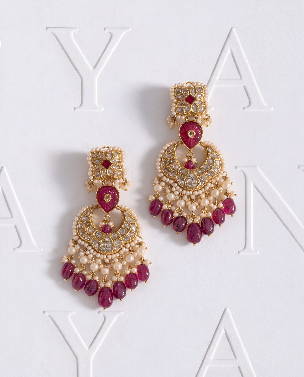 Sanya Polki Long Earrings
