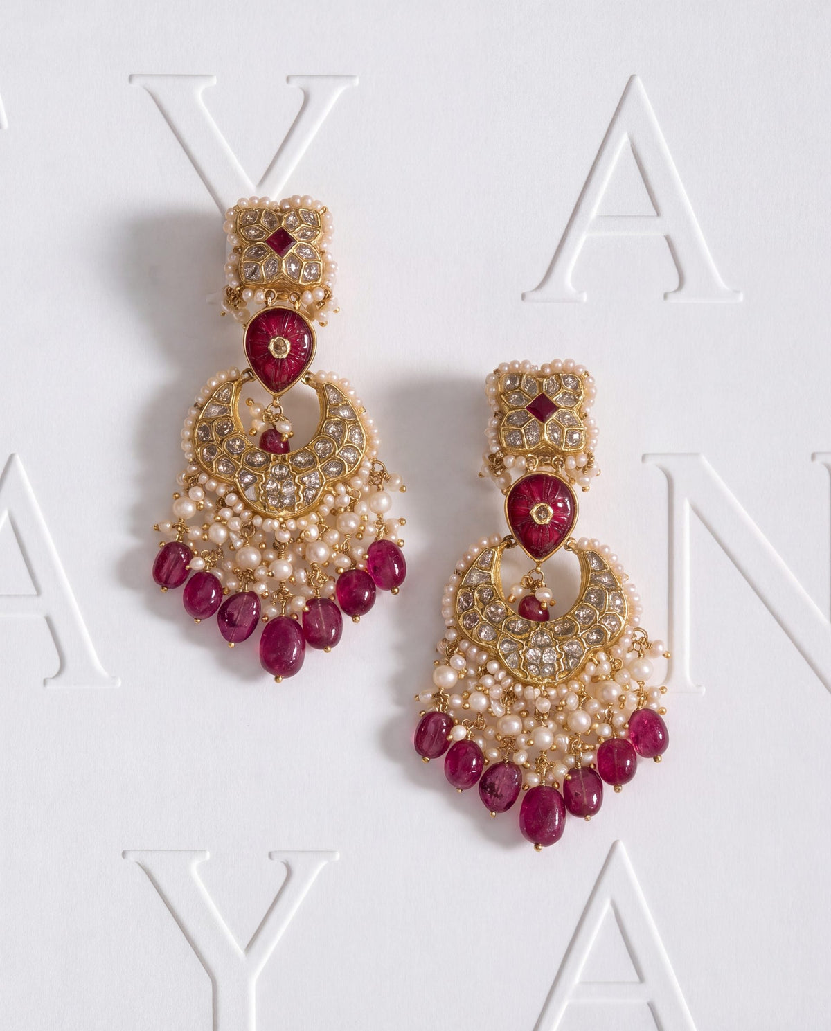 Sanya Polki Long Earrings