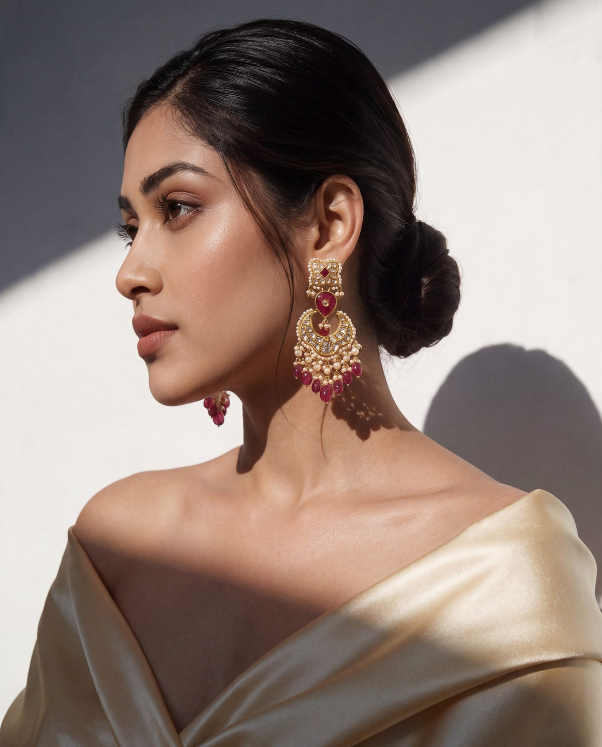 Sanya Polki Long Earrings
