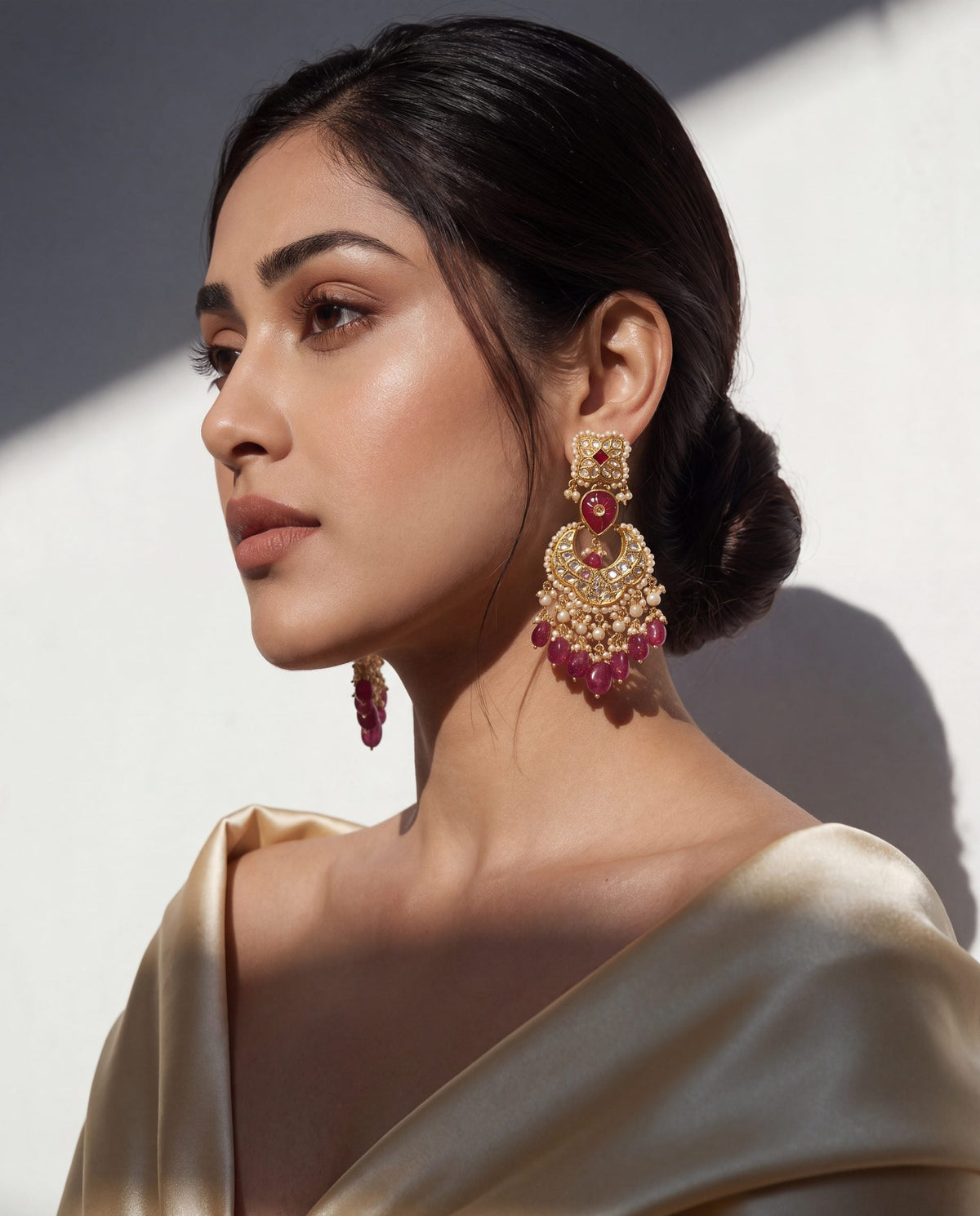 Sanya Polki Long Earrings