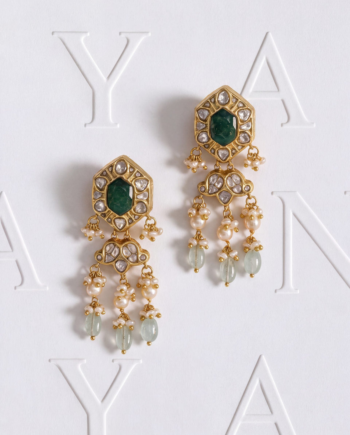 Sohra Polki Long Earrings